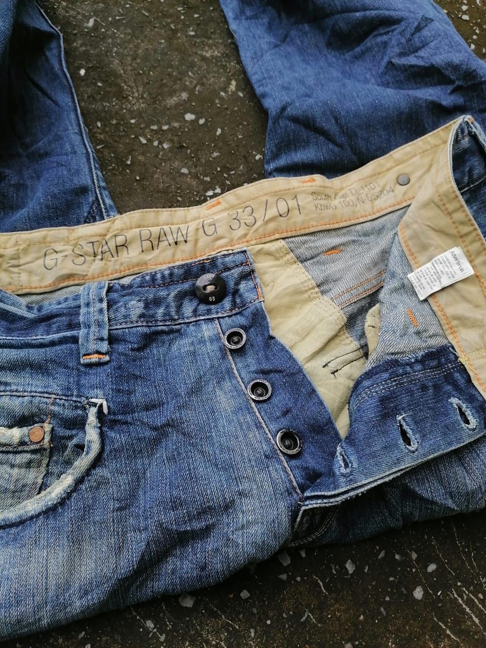 G-Star GStar Raw 3301 Fly Button Denim Jeans Size US 37 - 4 Thumbnail