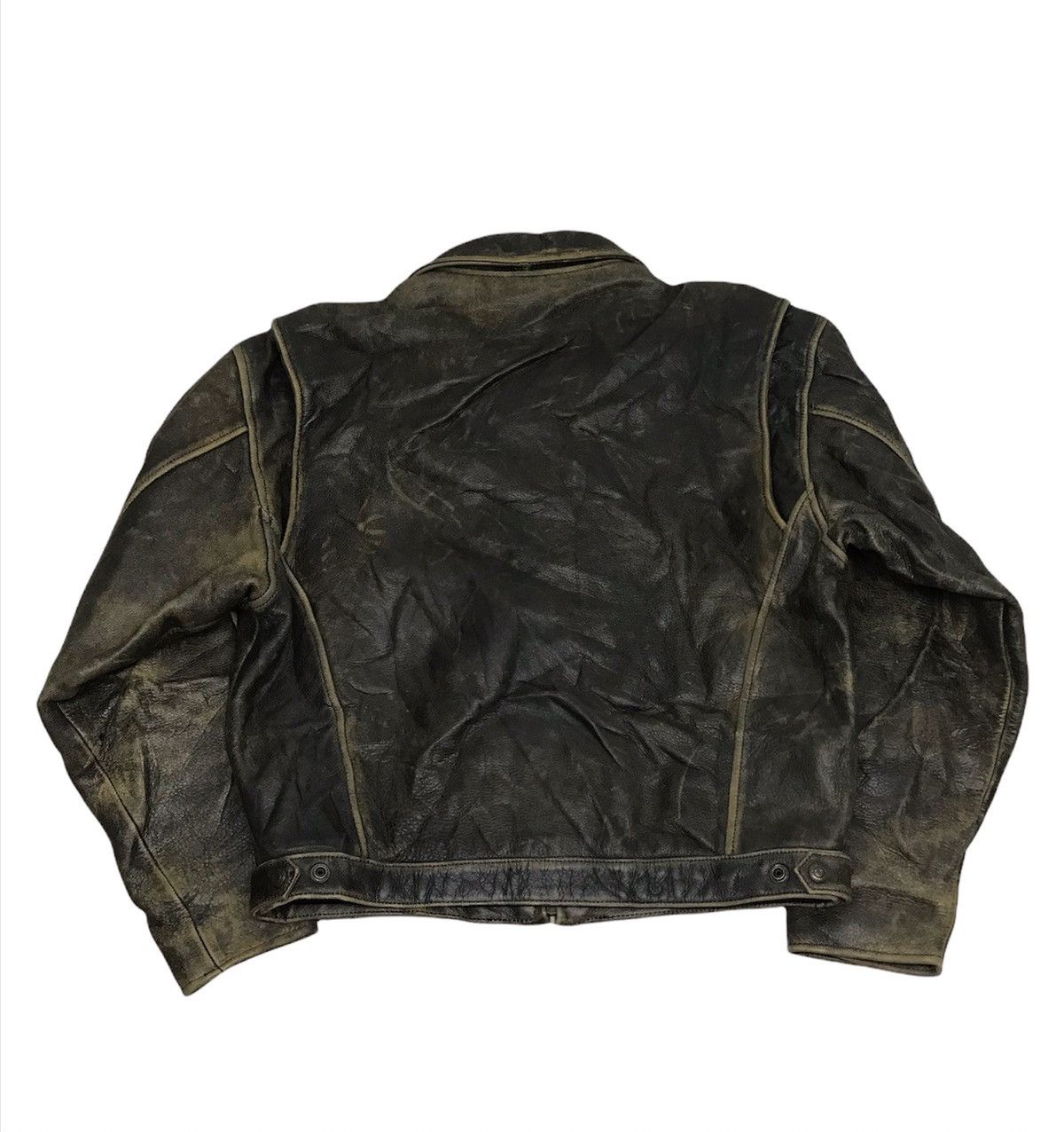 Vintage Vintage Genuine Leather Zipper Bomber Jacket Size US L / EU 52-54 / 3 - 4 Thumbnail