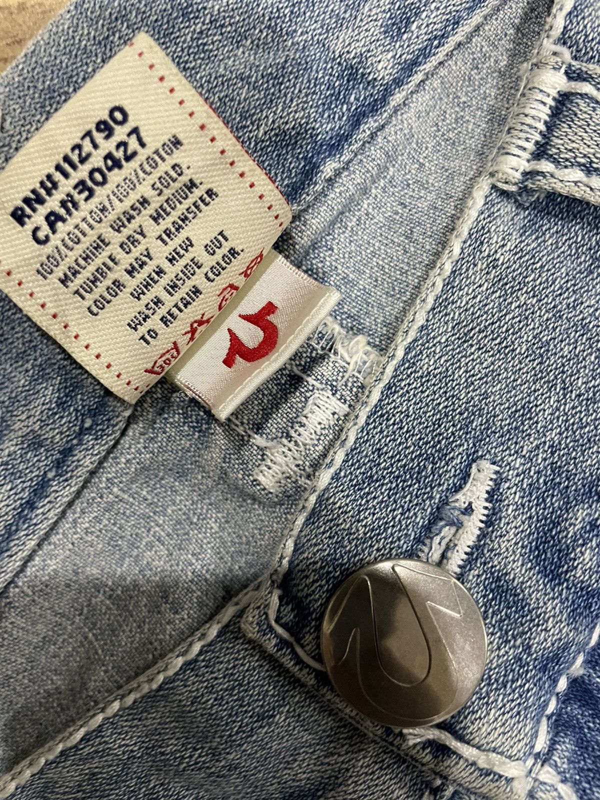 Designer Vintage True Religion Billy Super T World Tour Flared Jeans Size US 40 / EU 56 - 11 Thumbnail