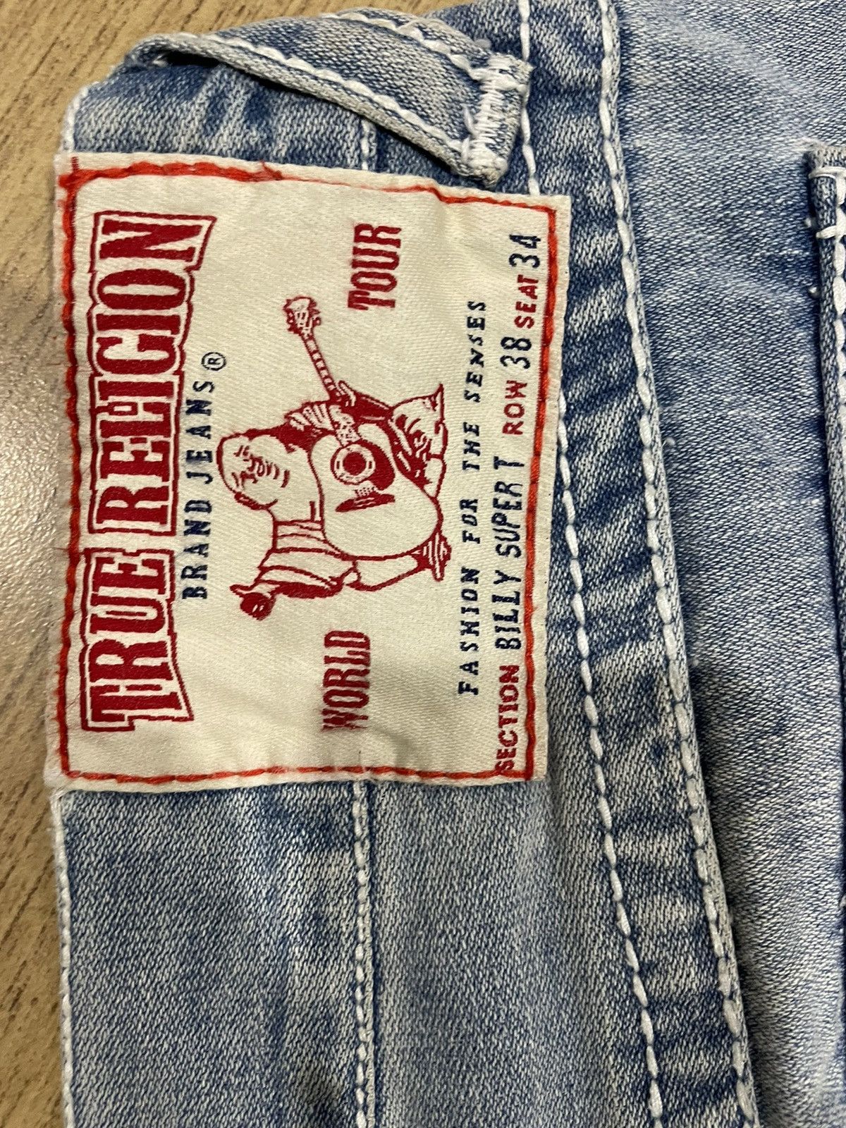Designer Vintage True Religion Billy Super T World Tour Flared Jeans Size US 40 / EU 56 - 19 Thumbnail