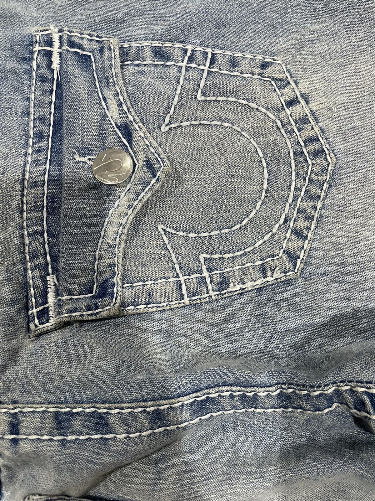Designer Vintage True Religion Billy Super T World Tour Flared Jeans Size US 40 / EU 56 - 17 Thumbnail