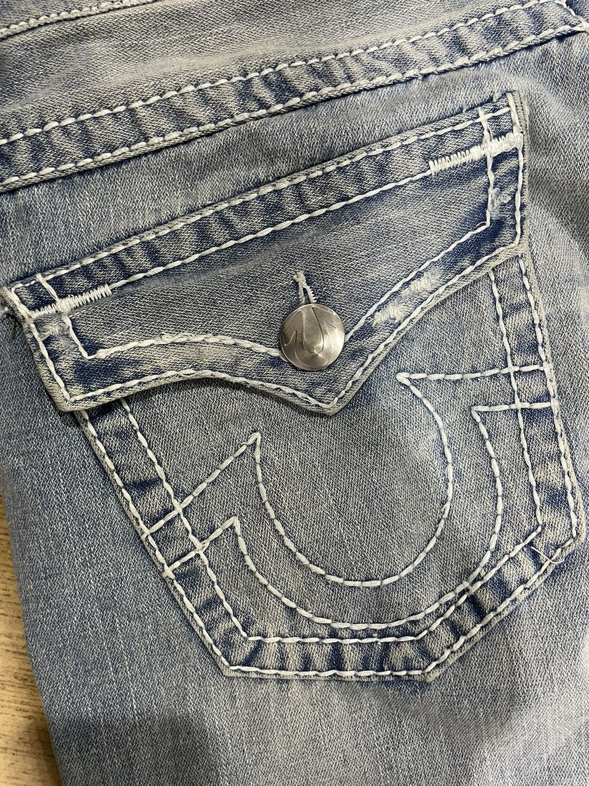 Designer Vintage True Religion Billy Super T World Tour Flared Jeans Size US 40 / EU 56 - 16 Thumbnail