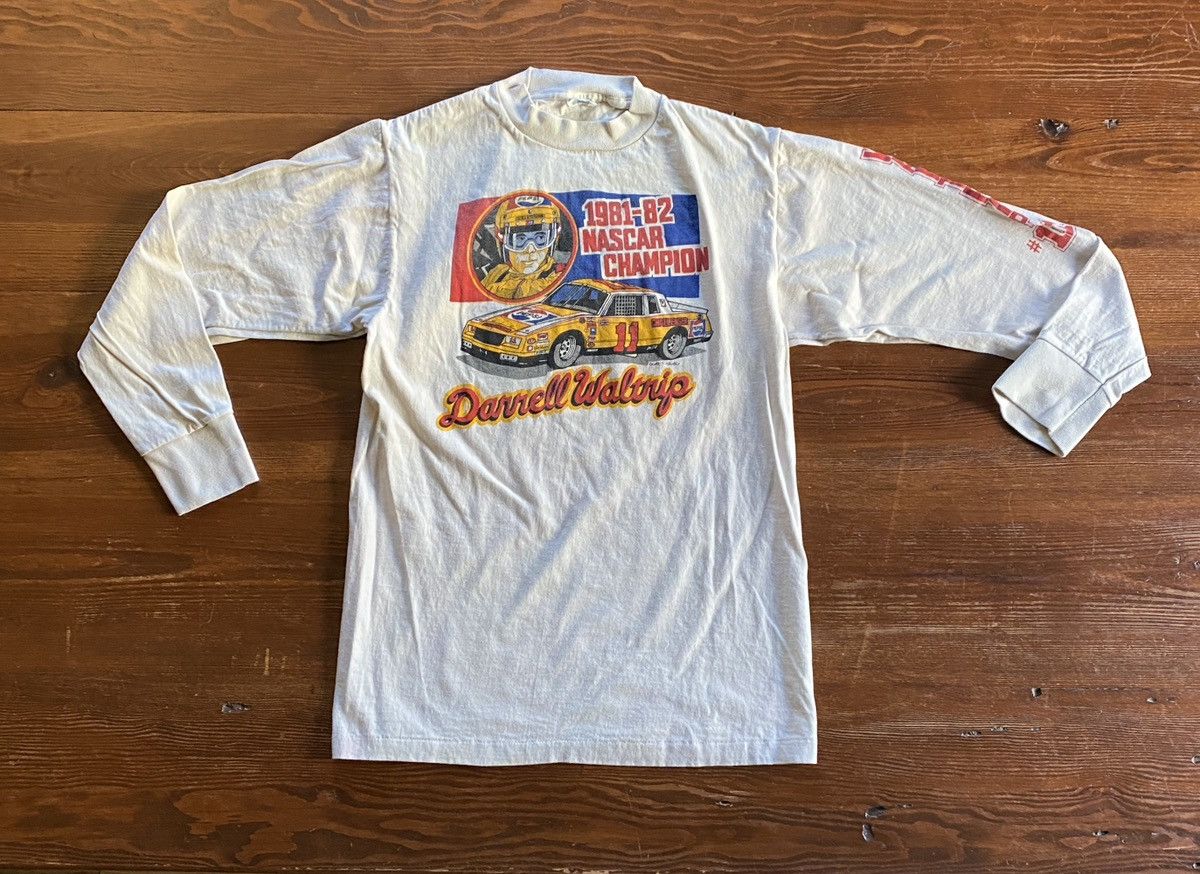 NASCAR × Vintage Vintage 80’s Darrell Waltrip NASCAR Champ Single Stitch Tee Size US S / EU 44-46 / 1 - 2 Thumbnail