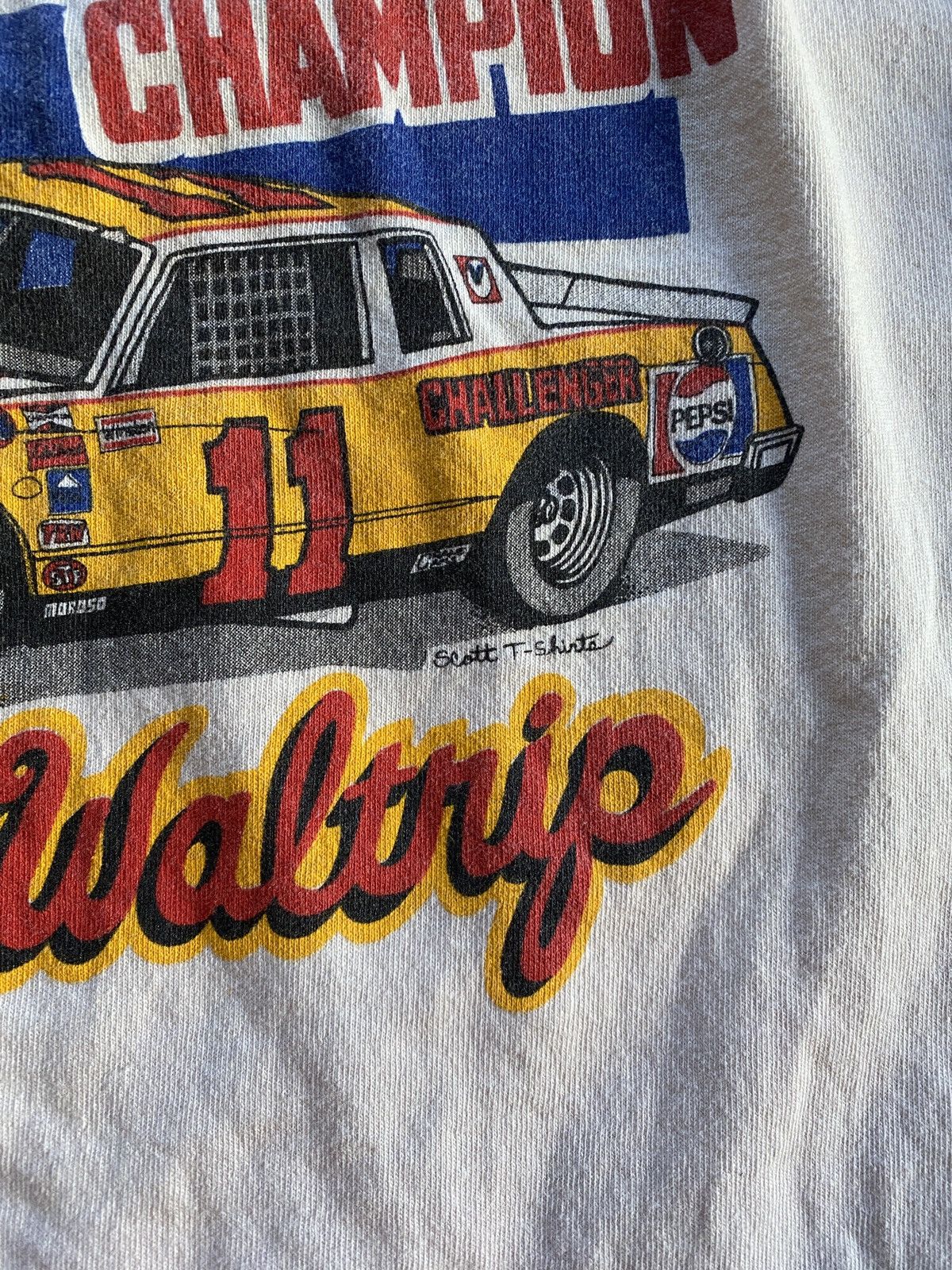 NASCAR × Vintage Vintage 80’s Darrell Waltrip NASCAR Champ Single Stitch Tee Size US S / EU 44-46 / 1 - 6 Thumbnail