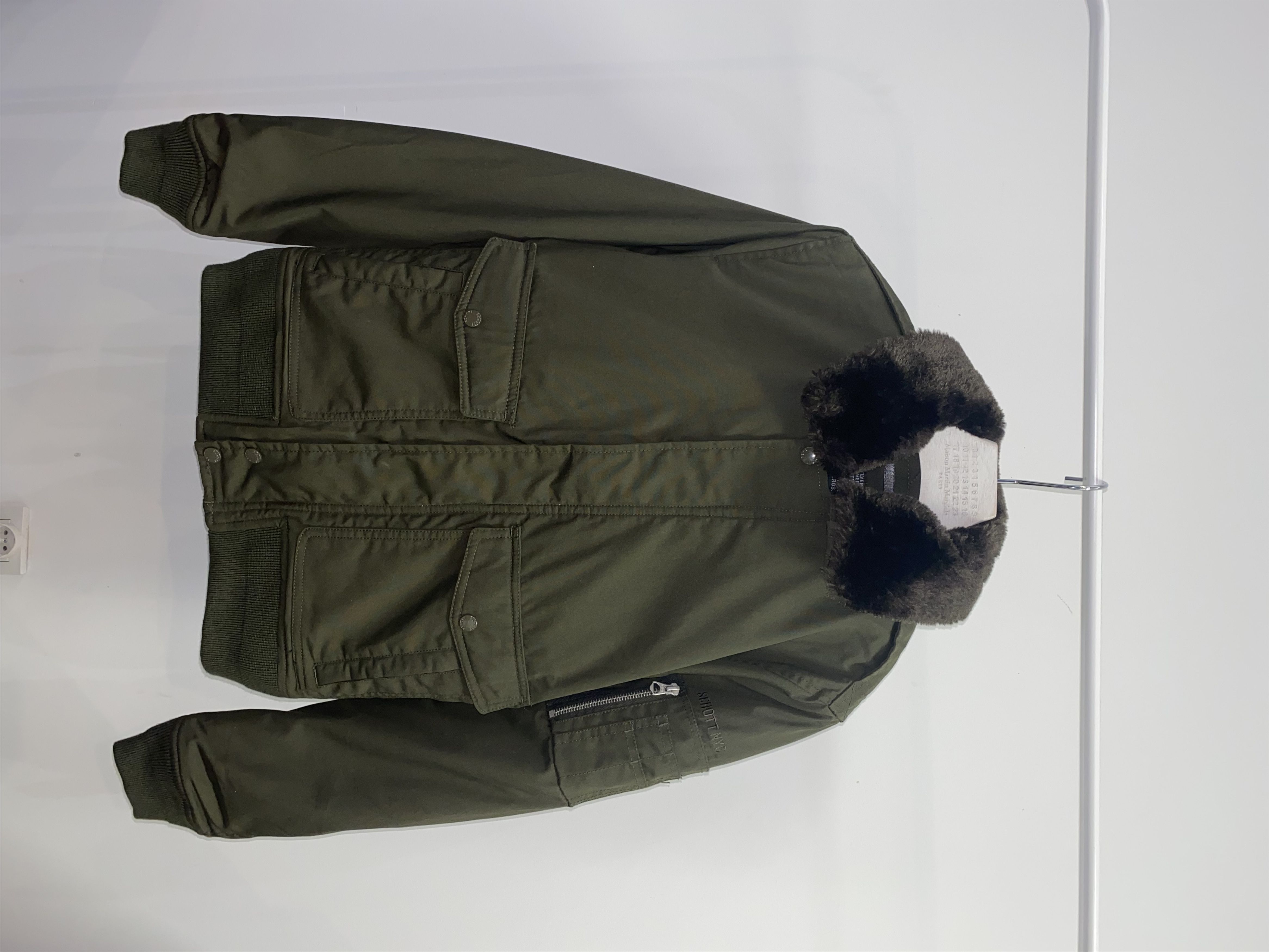 image of Dswt! Schott Tactical Military Technical Bomber Jacket in Miltary Green, Men's (Size Small)