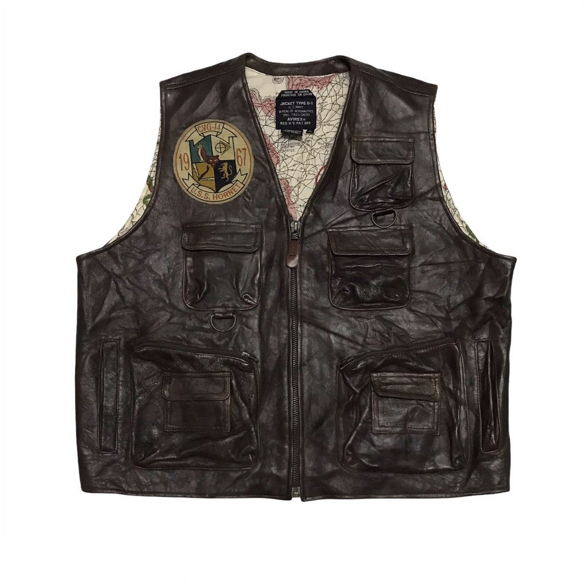 Avirex Avirex Vest Jacket G-1 Bureau Aeronautics Size US XL / EU 56 / 4 - 2 Thumbnail