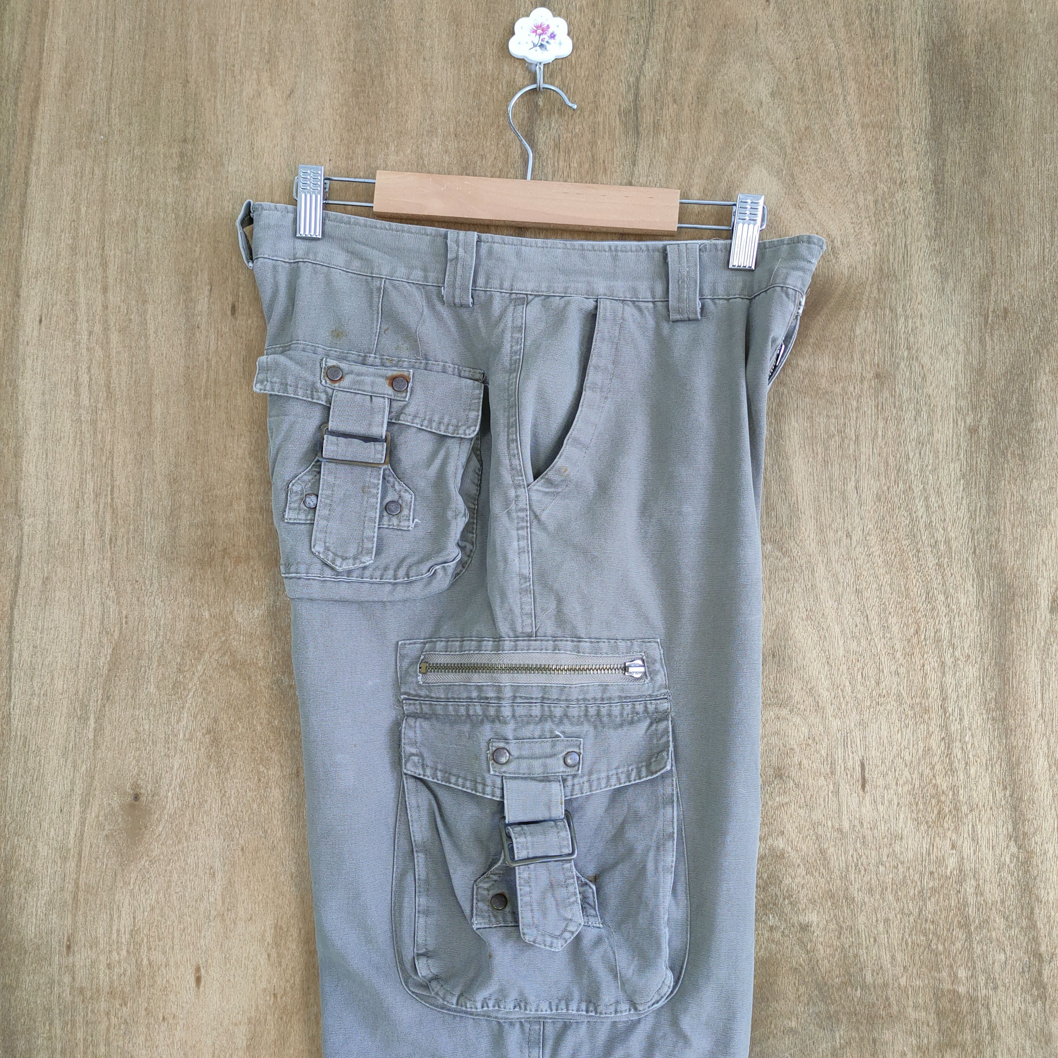 Japanese Brand VINTAGE JAPANESE HANGDA FADED CARGO PANTS Size US 29 - 15 Thumbnail