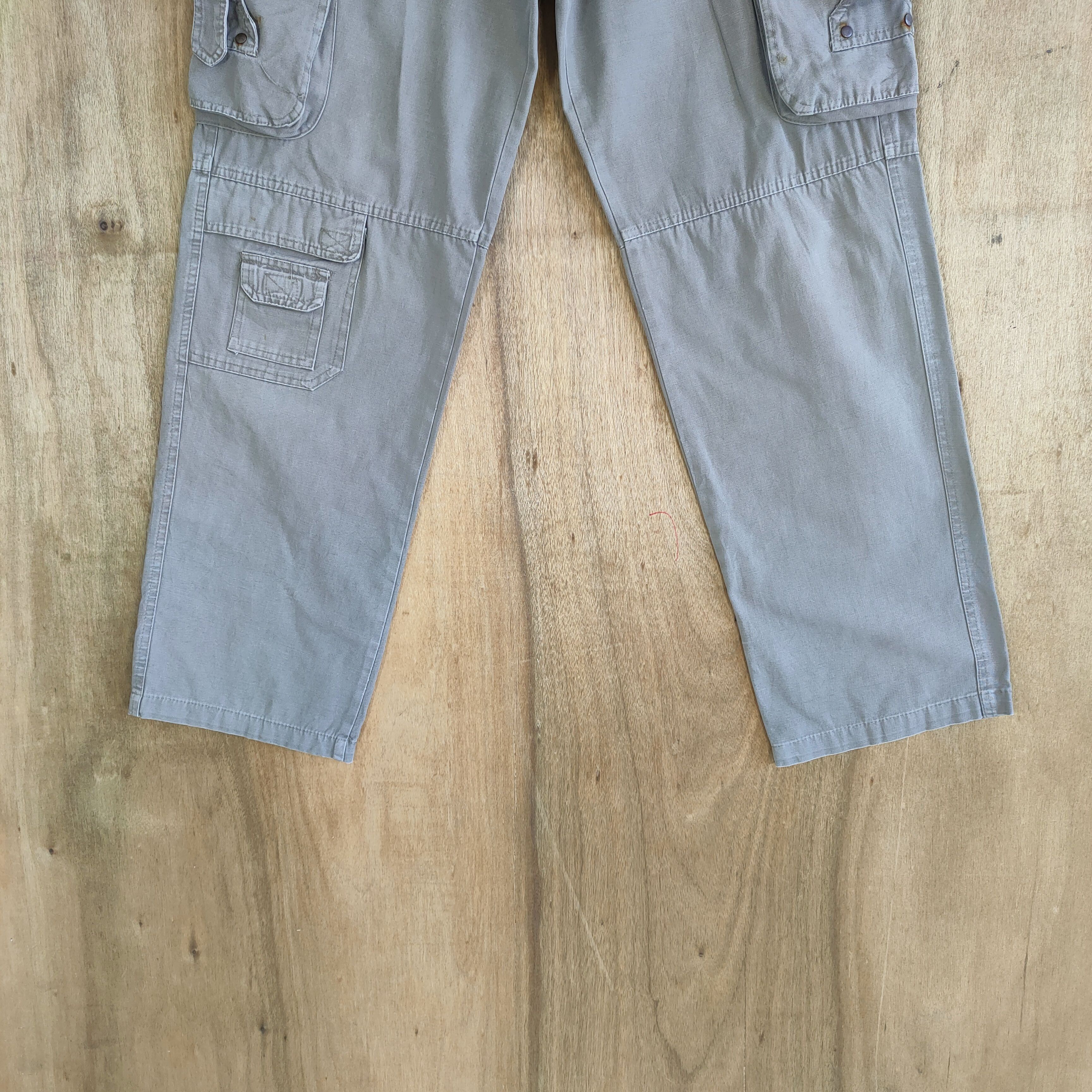 Japanese Brand VINTAGE JAPANESE HANGDA FADED CARGO PANTS Size US 29 - 4 Thumbnail