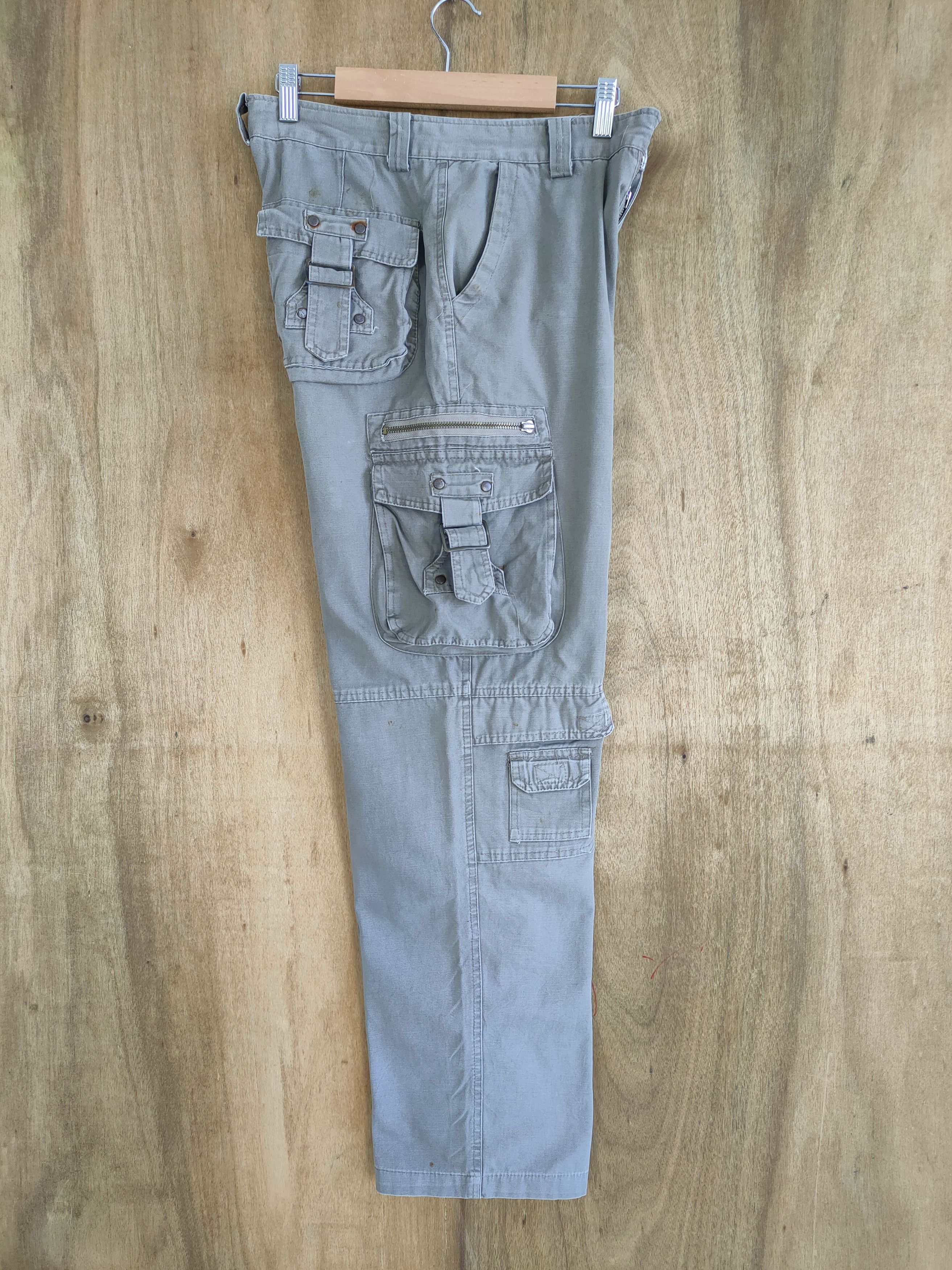 Japanese Brand VINTAGE JAPANESE HANGDA FADED CARGO PANTS Size US 29 - 14 Thumbnail