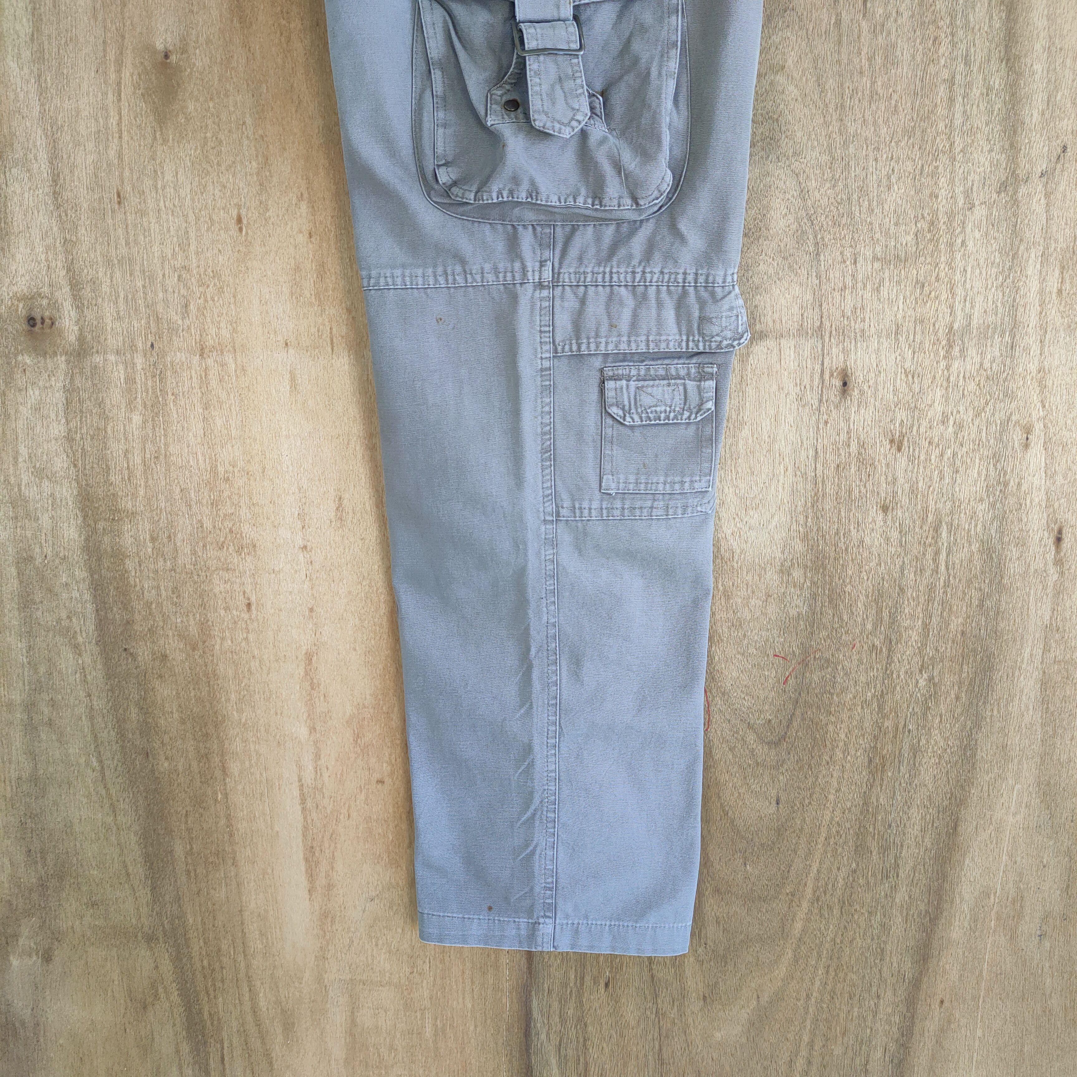 Japanese Brand VINTAGE JAPANESE HANGDA FADED CARGO PANTS Size US 29 - 16 Thumbnail