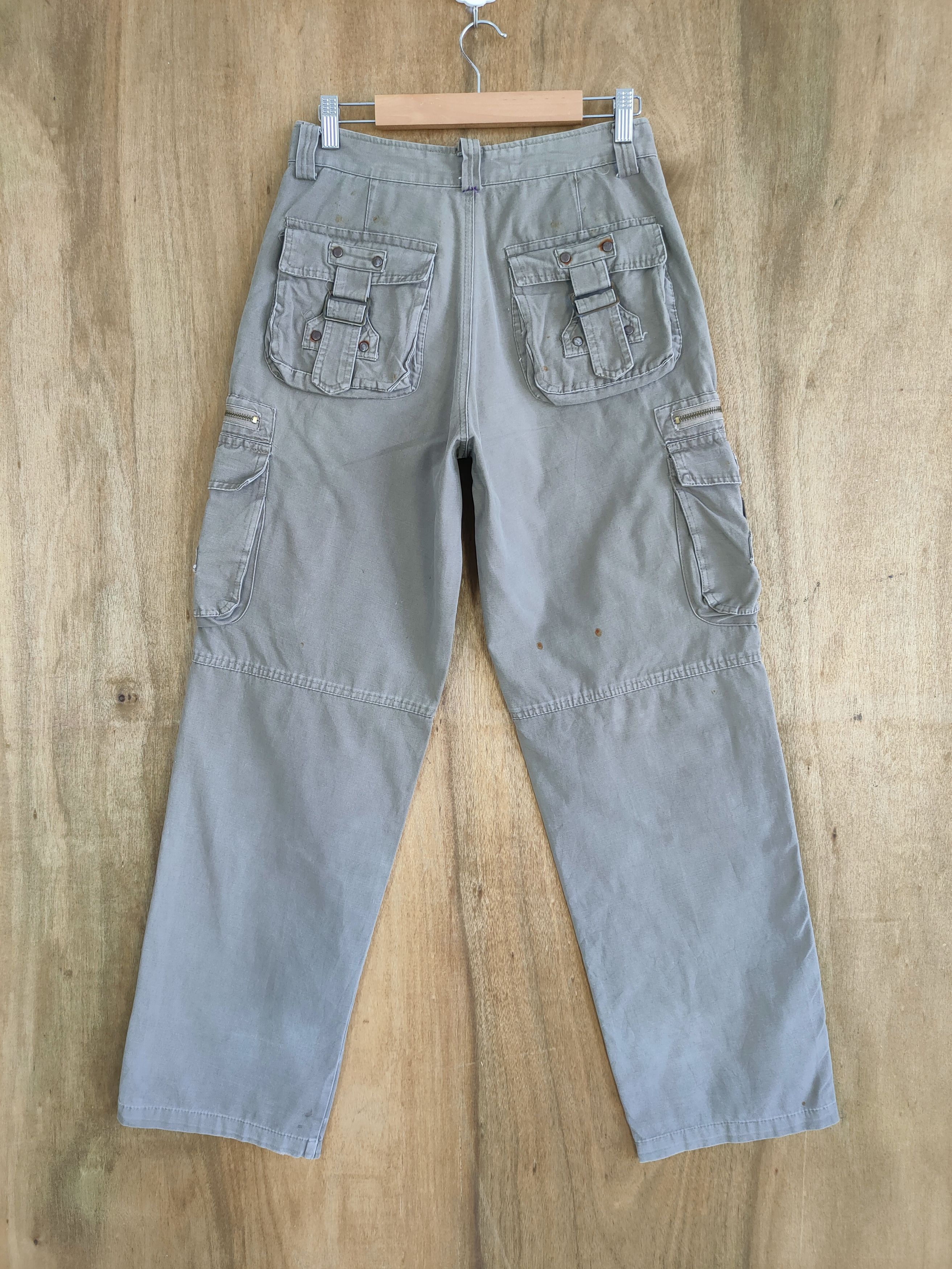 Japanese Brand VINTAGE JAPANESE HANGDA FADED CARGO PANTS Size US 29 - 1 Thumbnail