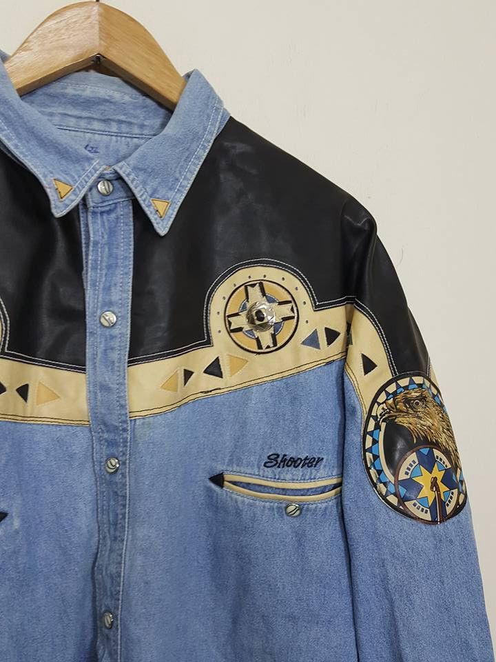 Vintage Shooter Hunting Western Shirt Size US L / EU 52-54 / 3 - 6 Thumbnail