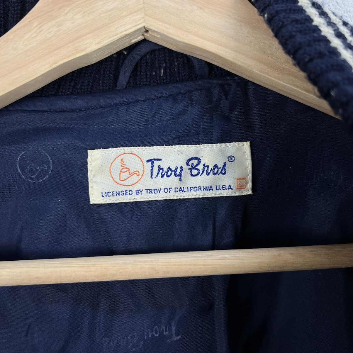 Japanese Brand VINTAGE VARSITY JACKET TROY BROS SMALL LOGO Size US L / EU 52-54 / 3 - 11 Thumbnail