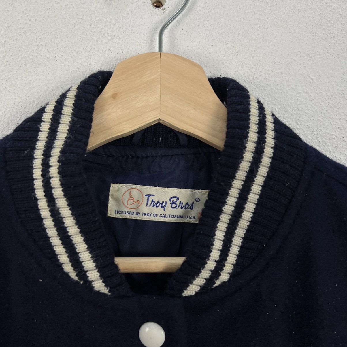 Japanese Brand VINTAGE VARSITY JACKET TROY BROS SMALL LOGO Size US L / EU 52-54 / 3 - 7 Thumbnail