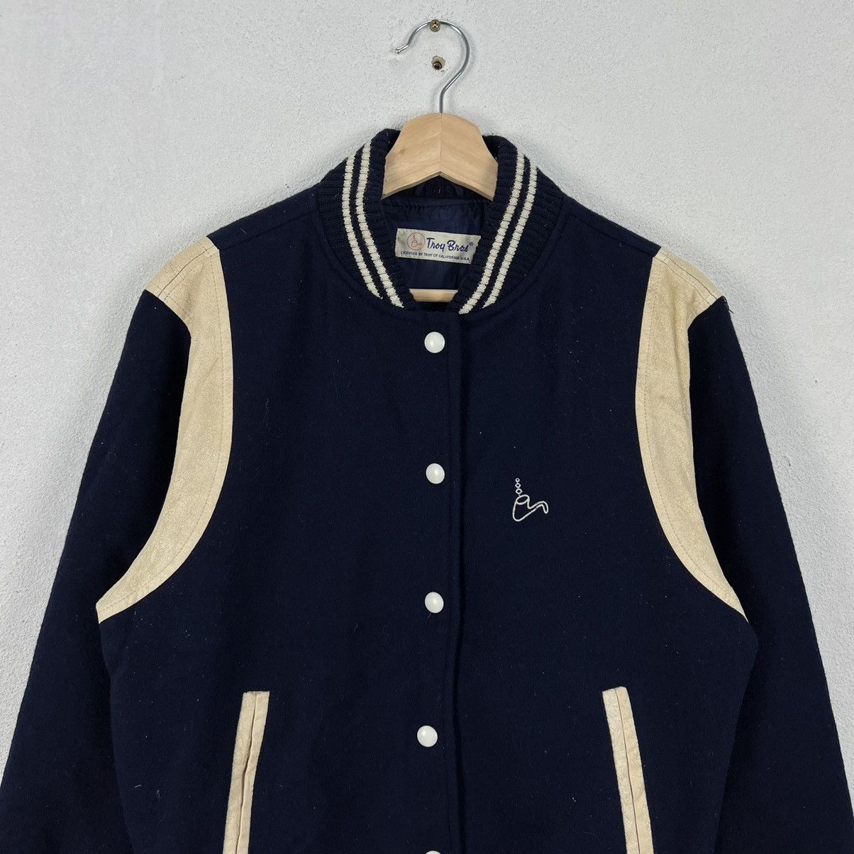 Japanese Brand VINTAGE VARSITY JACKET TROY BROS SMALL LOGO Size US L / EU 52-54 / 3 - 3 Thumbnail
