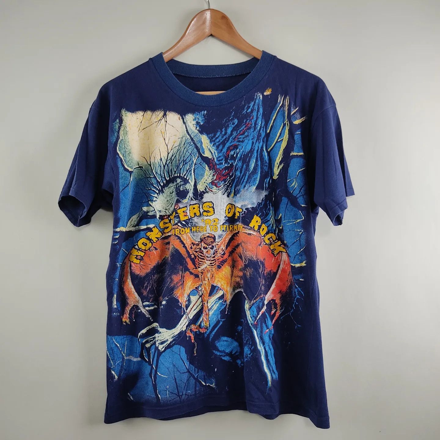 Band Tees × Iron Maiden × Vintage 1992 Iron Maiden Fear of the dark X Monsters of Rock full Size US L / EU 52-54 / 3 - 6 Thumbnail