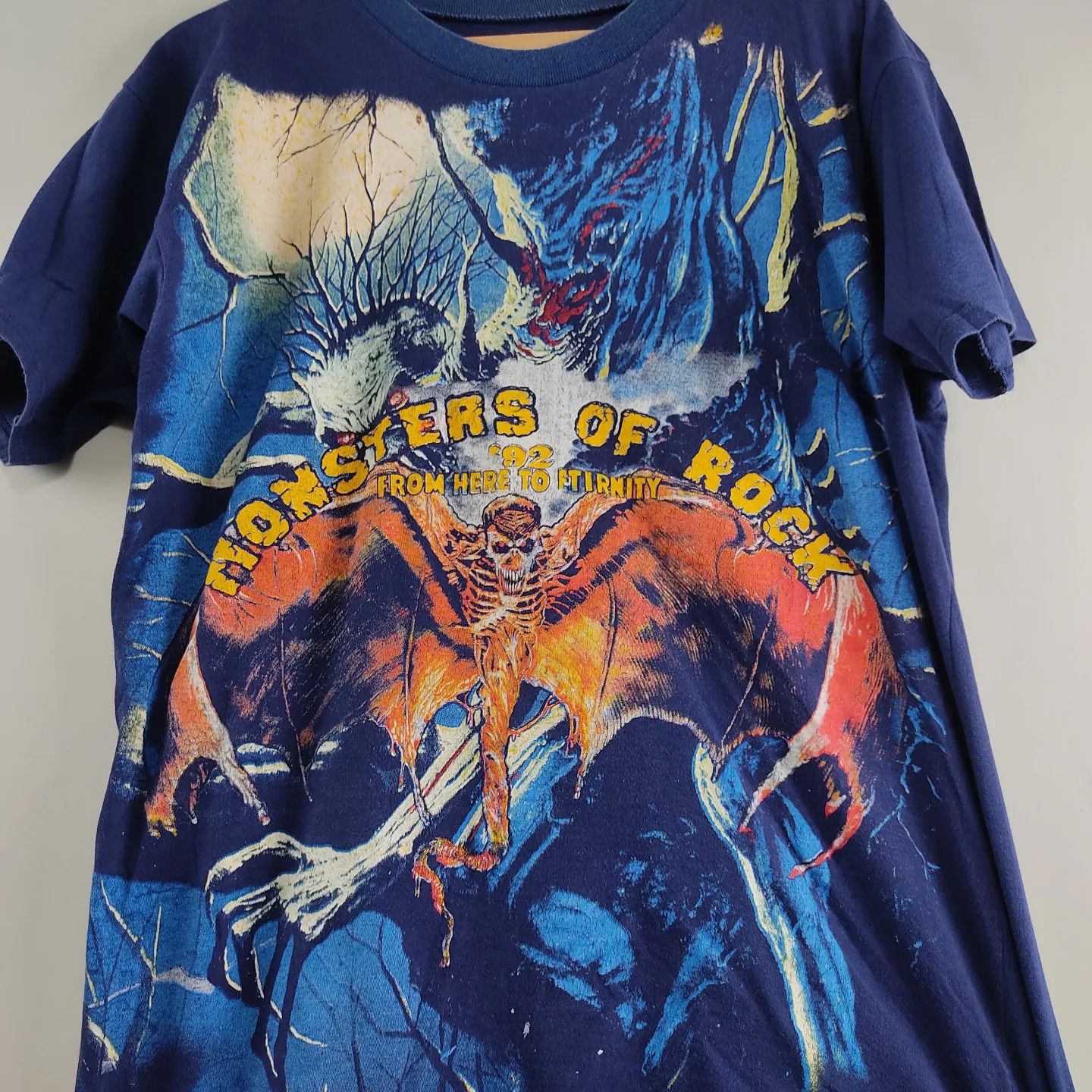 Band Tees × Iron Maiden × Vintage 1992 Iron Maiden Fear of the dark X Monsters of Rock full Size US L / EU 52-54 / 3 - 4 Thumbnail