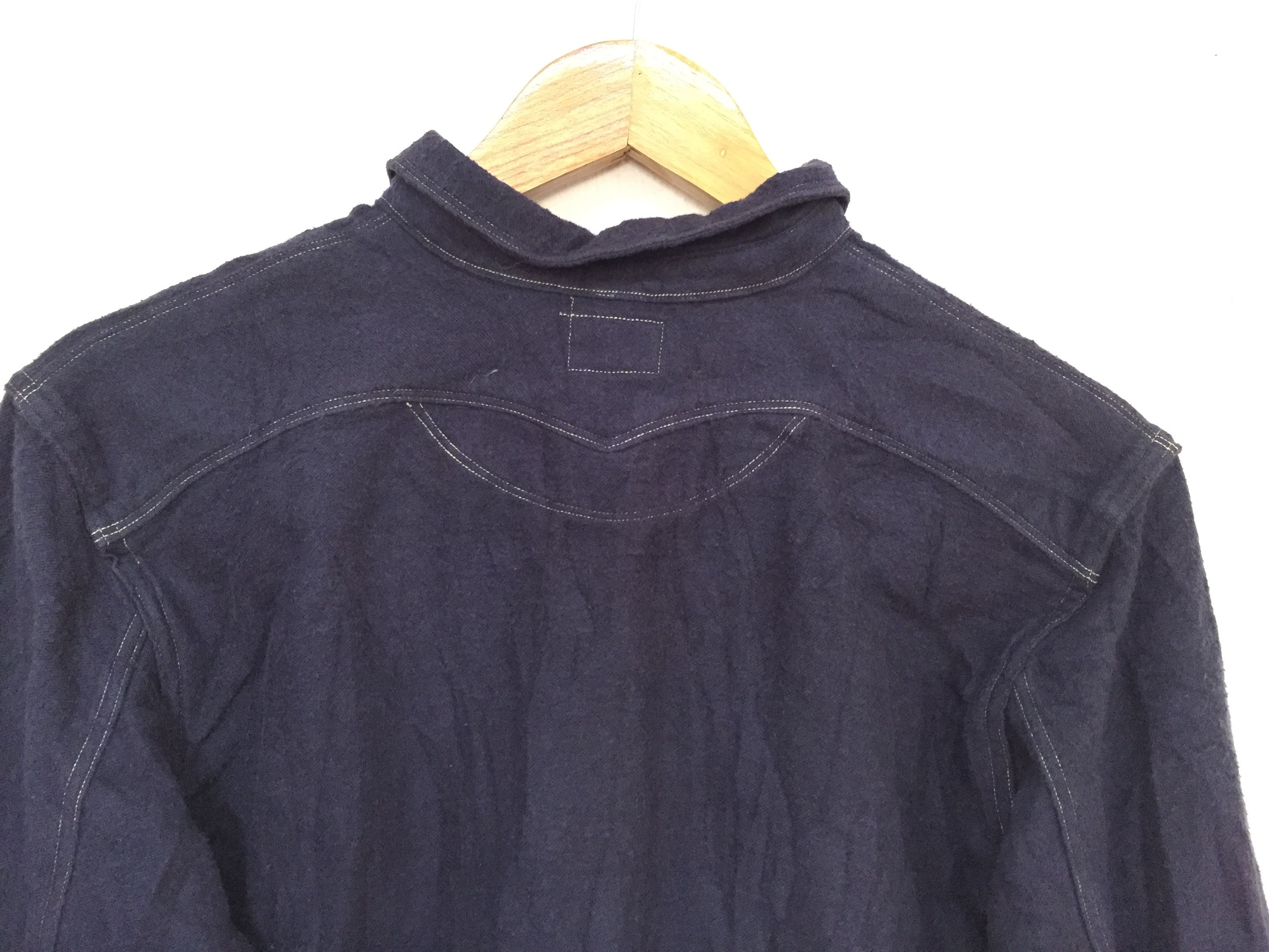 Shuttle Notes indigo wool blend contra stitch shirt kapital Size US S / EU 44-46 / 1 - 10 Thumbnail