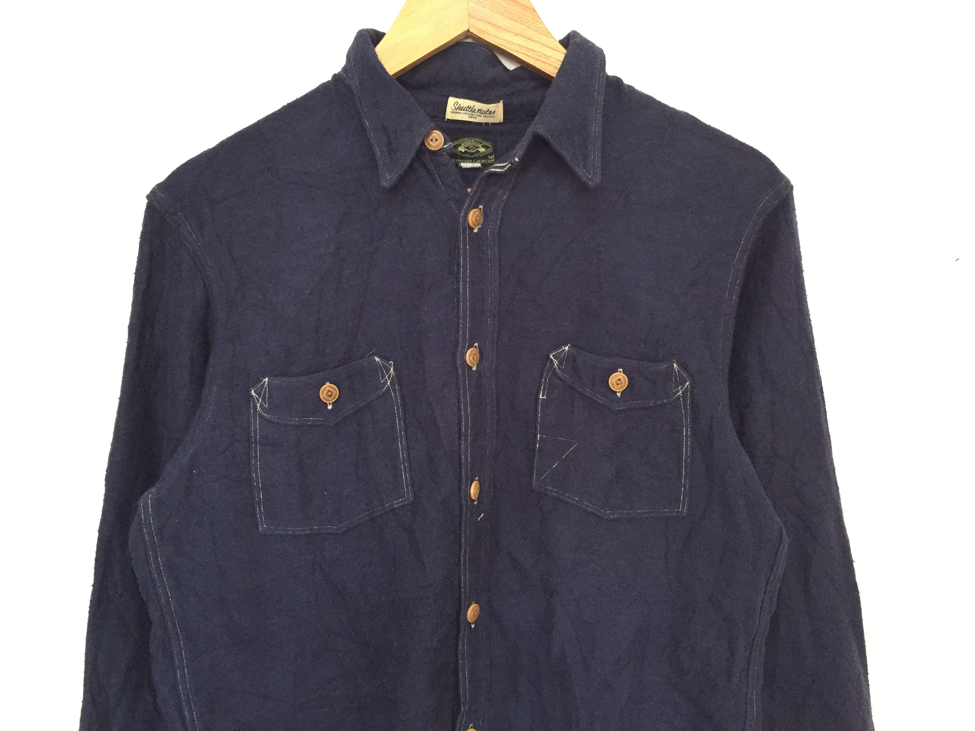 Shuttle Notes indigo wool blend contra stitch shirt kapital Size US S / EU 44-46 / 1 - 3 Thumbnail
