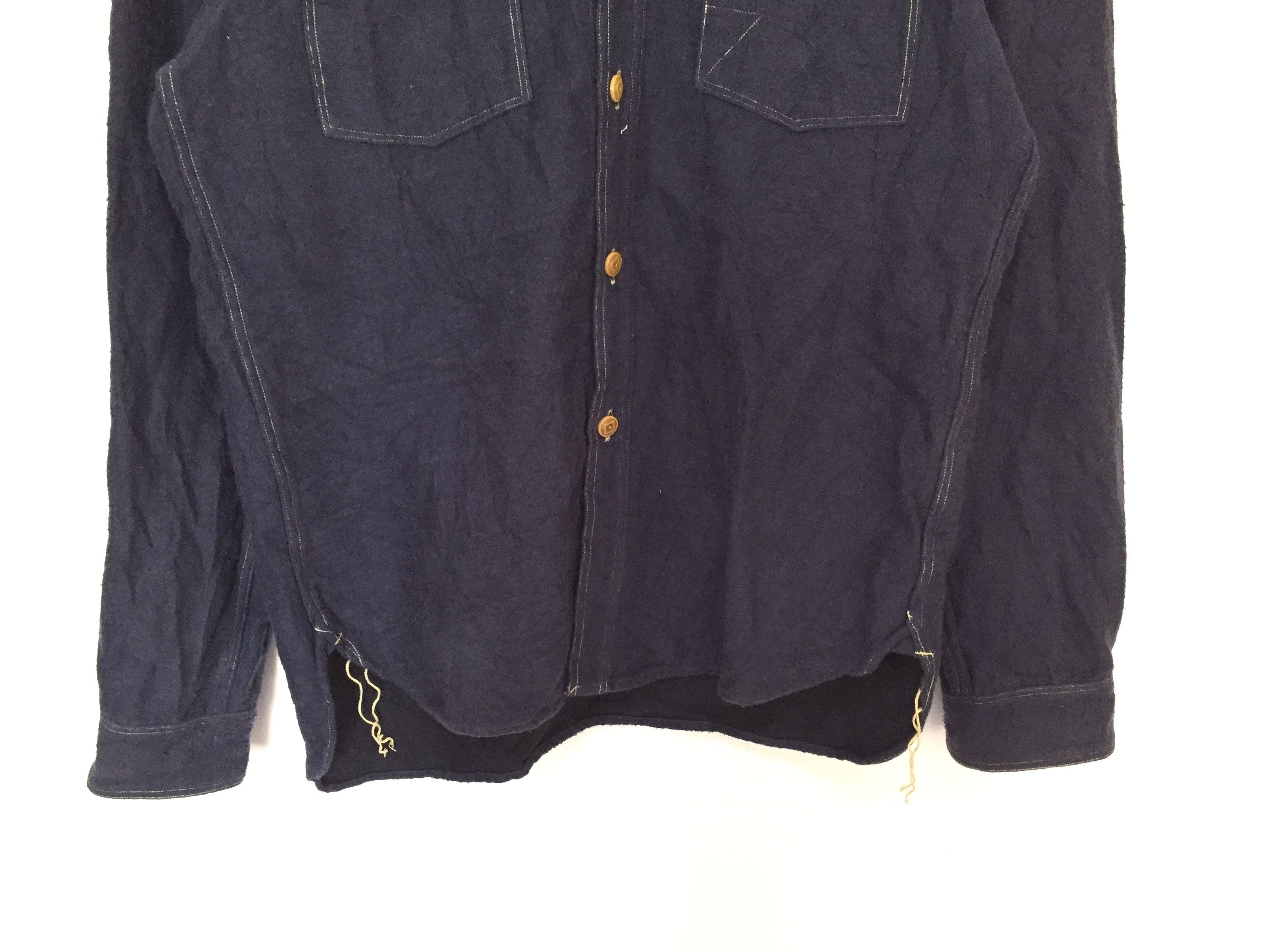 Shuttle Notes indigo wool blend contra stitch shirt kapital Size US S / EU 44-46 / 1 - 4 Thumbnail
