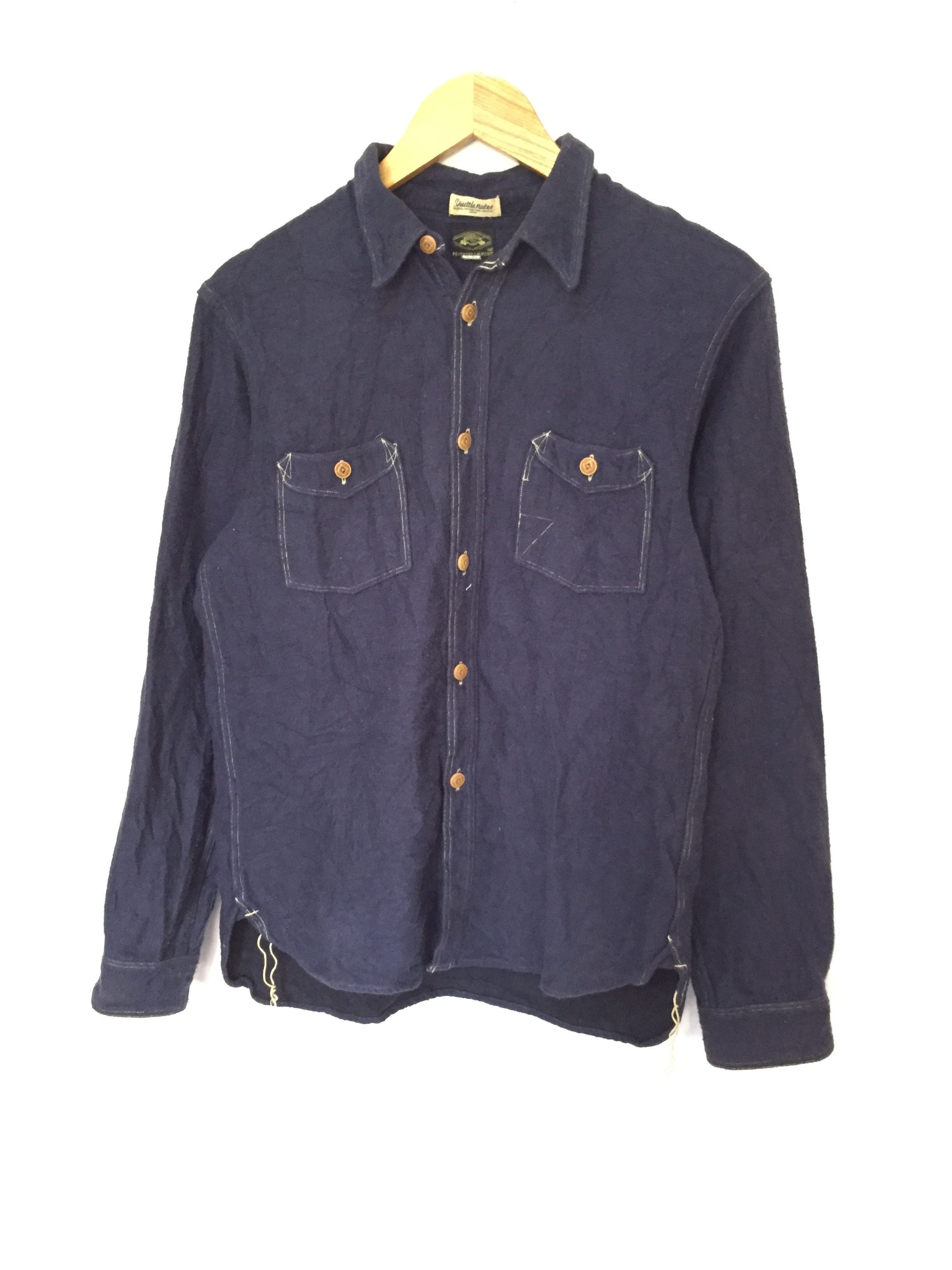 Shuttle Notes indigo wool blend contra stitch shirt kapital Size US S / EU 44-46 / 1 - 1 Thumbnail