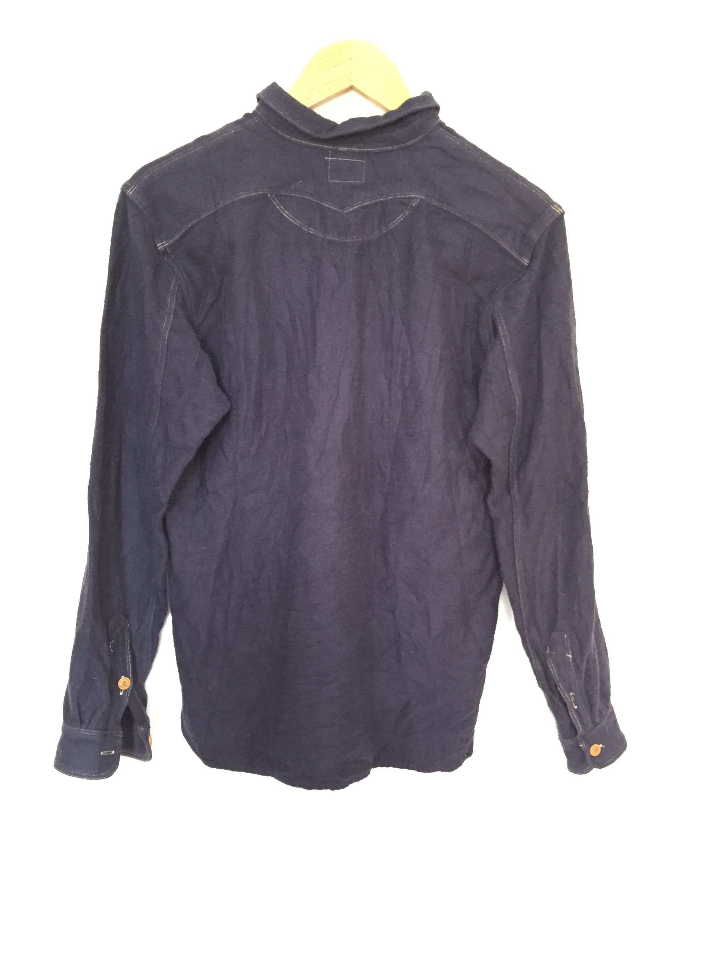 Shuttle Notes indigo wool blend contra stitch shirt kapital Size US S / EU 44-46 / 1 - 9 Thumbnail
