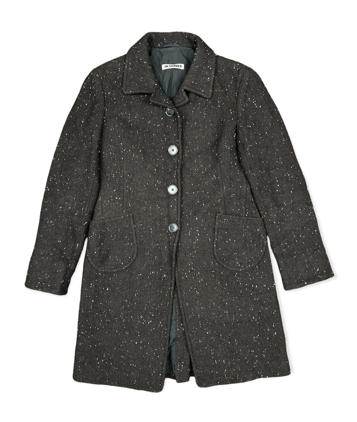 image of Jil Sander Night Sky Star Cashmere Coat in Brown, Women's (Size XS)