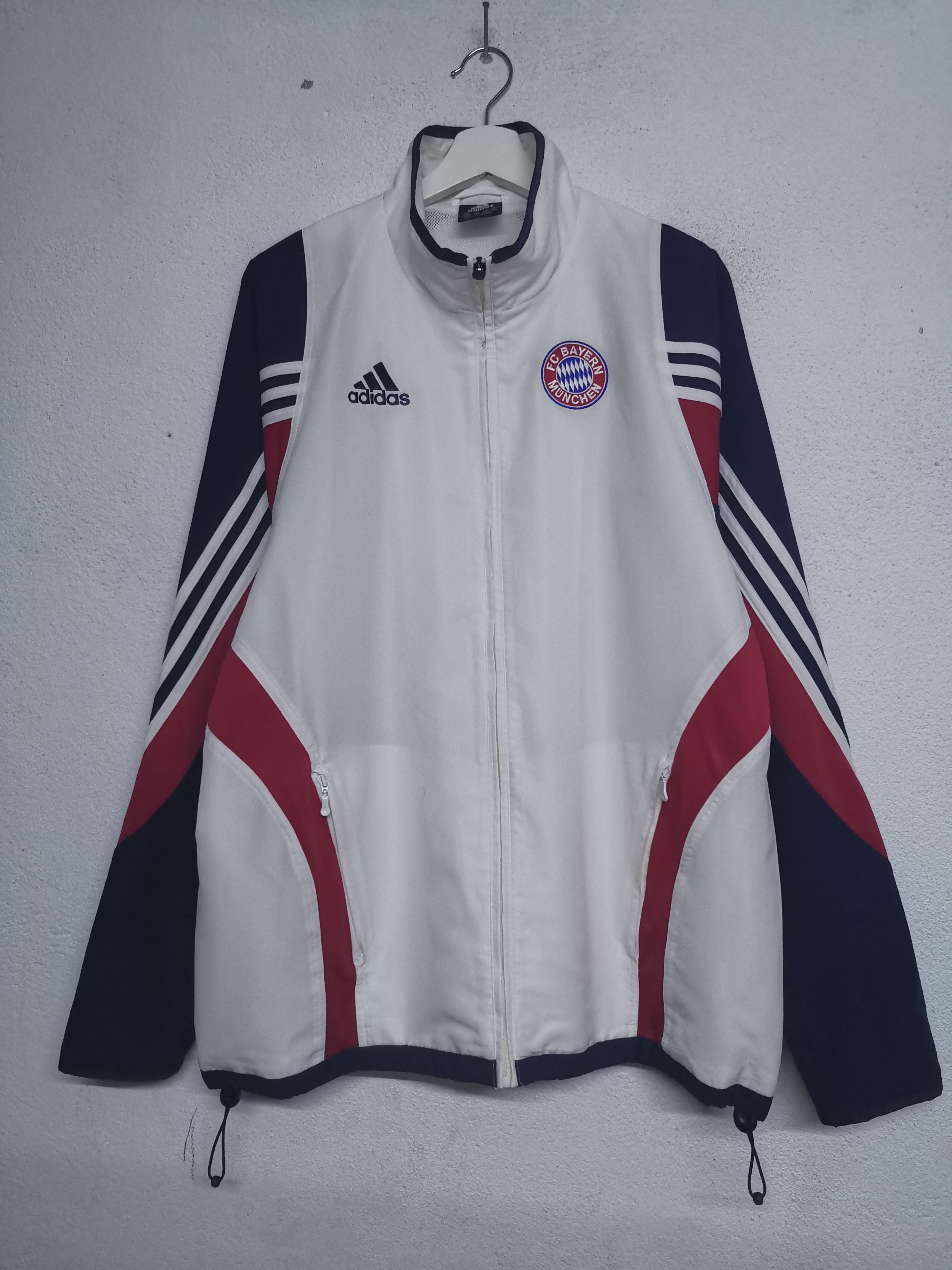 image of Adidas Fc Bayern Munchen Training Jackets in White, Men's (Size Medium)