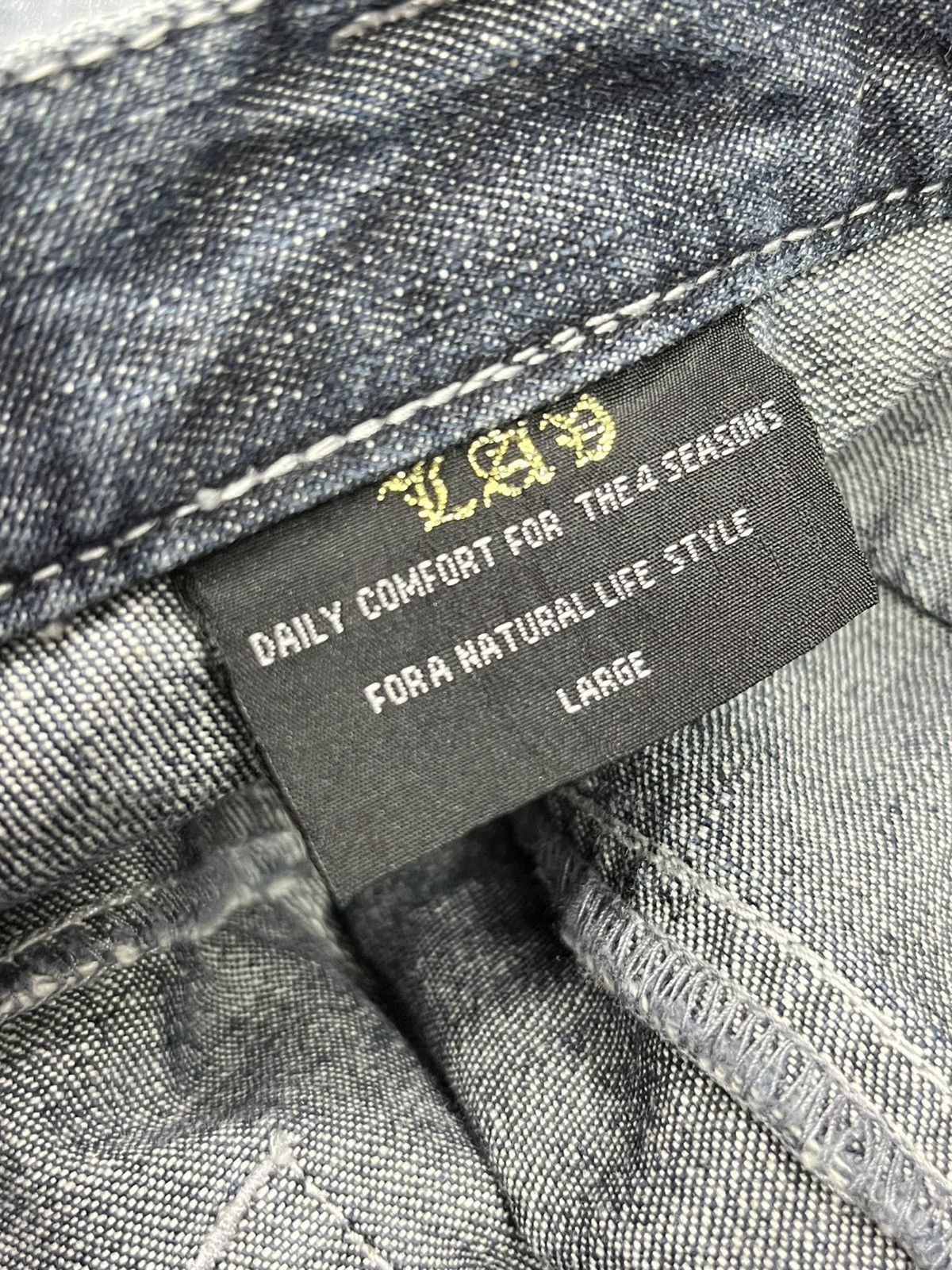 Japanese Brand × Lad Musician 🔥Real Double Waist! Distressed Denim Minimalist Flare Size US 29 - 9 Thumbnail