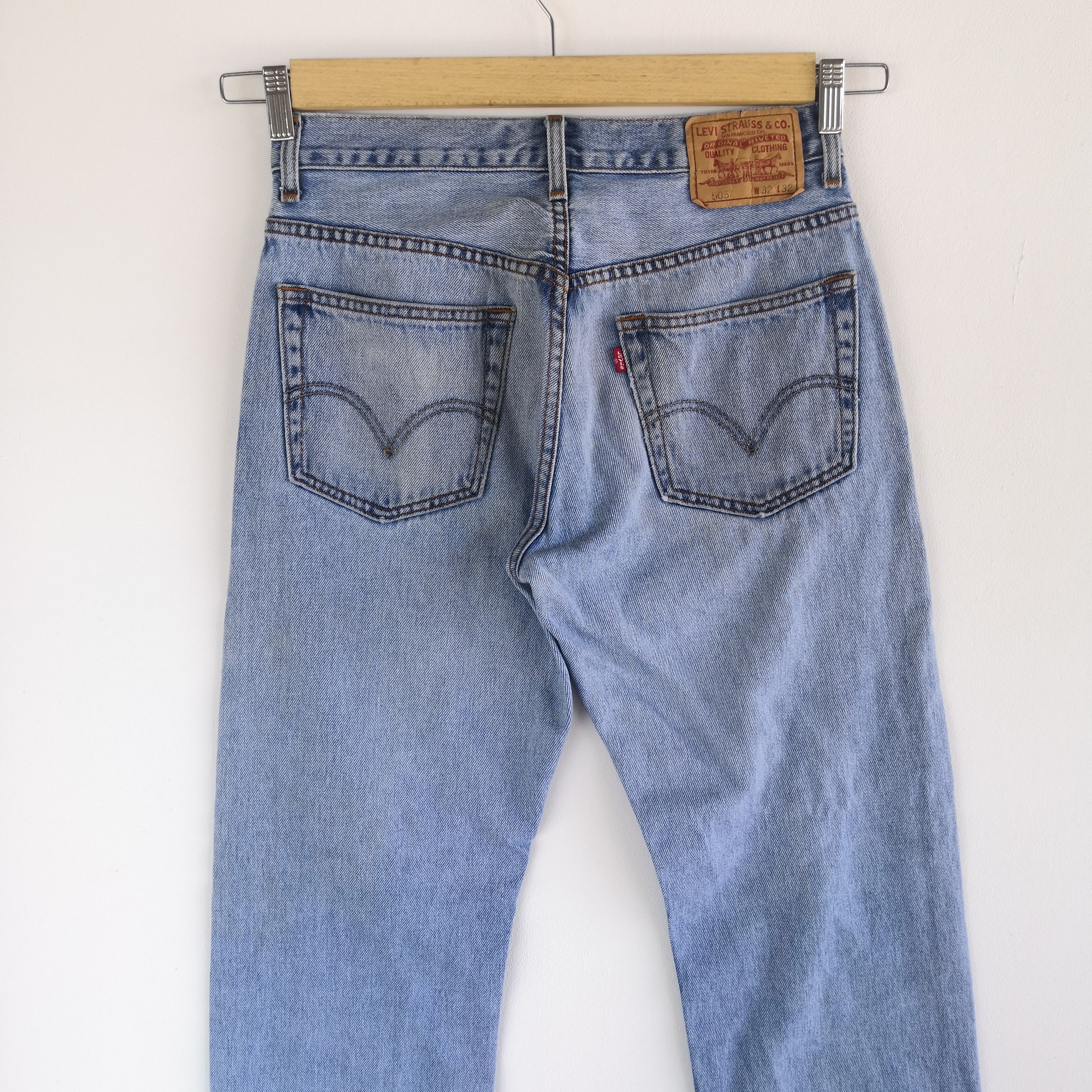 Levi's Vintage Levis 505 Released Hem Jeans Levi's Light Wash Denim Size US 30 / EU 46 - 6 Thumbnail