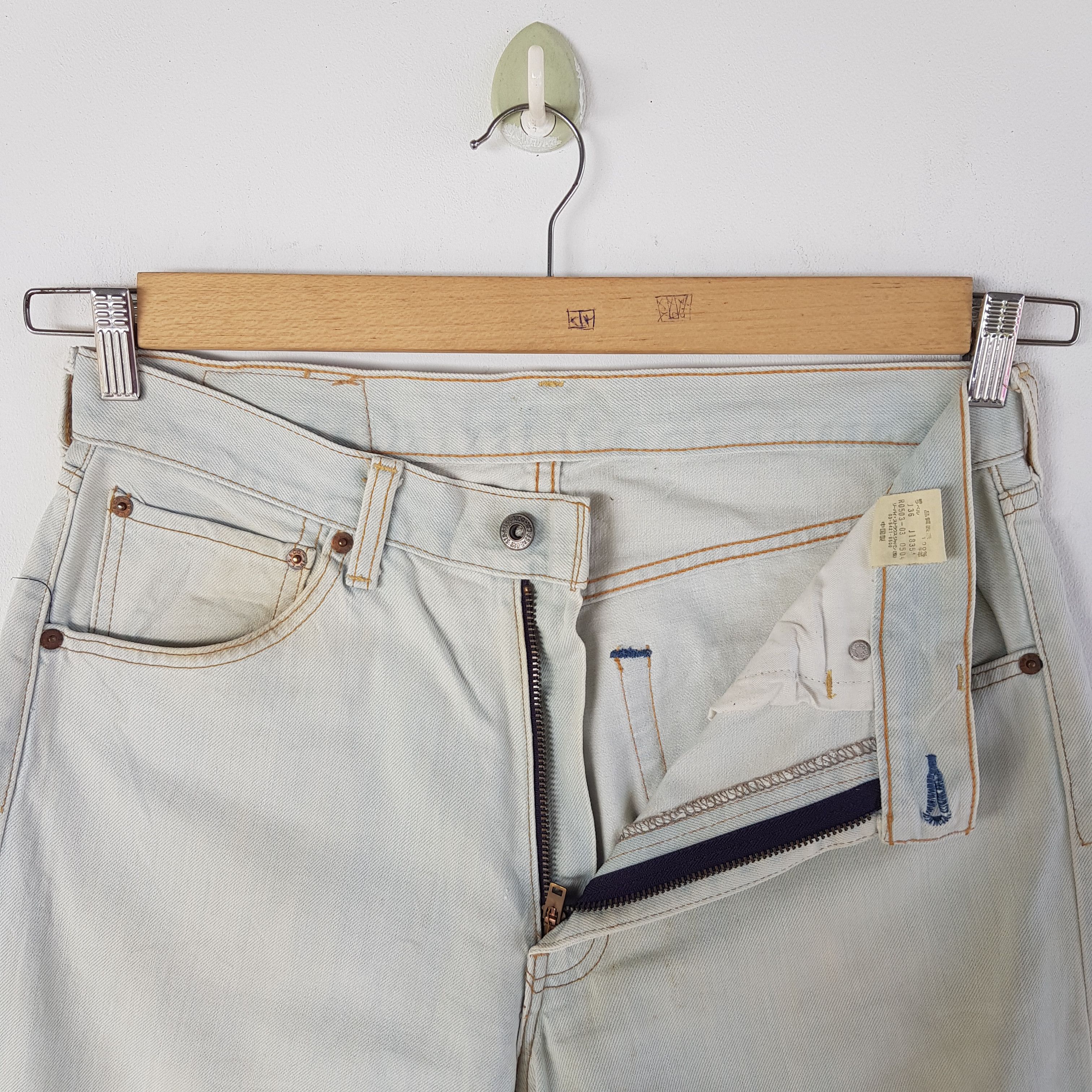 Levi's Vintage Levi's Dirty Light Wash Jeans Levis 503 Denim Pants Size US 30 / EU 46 - 7 Thumbnail