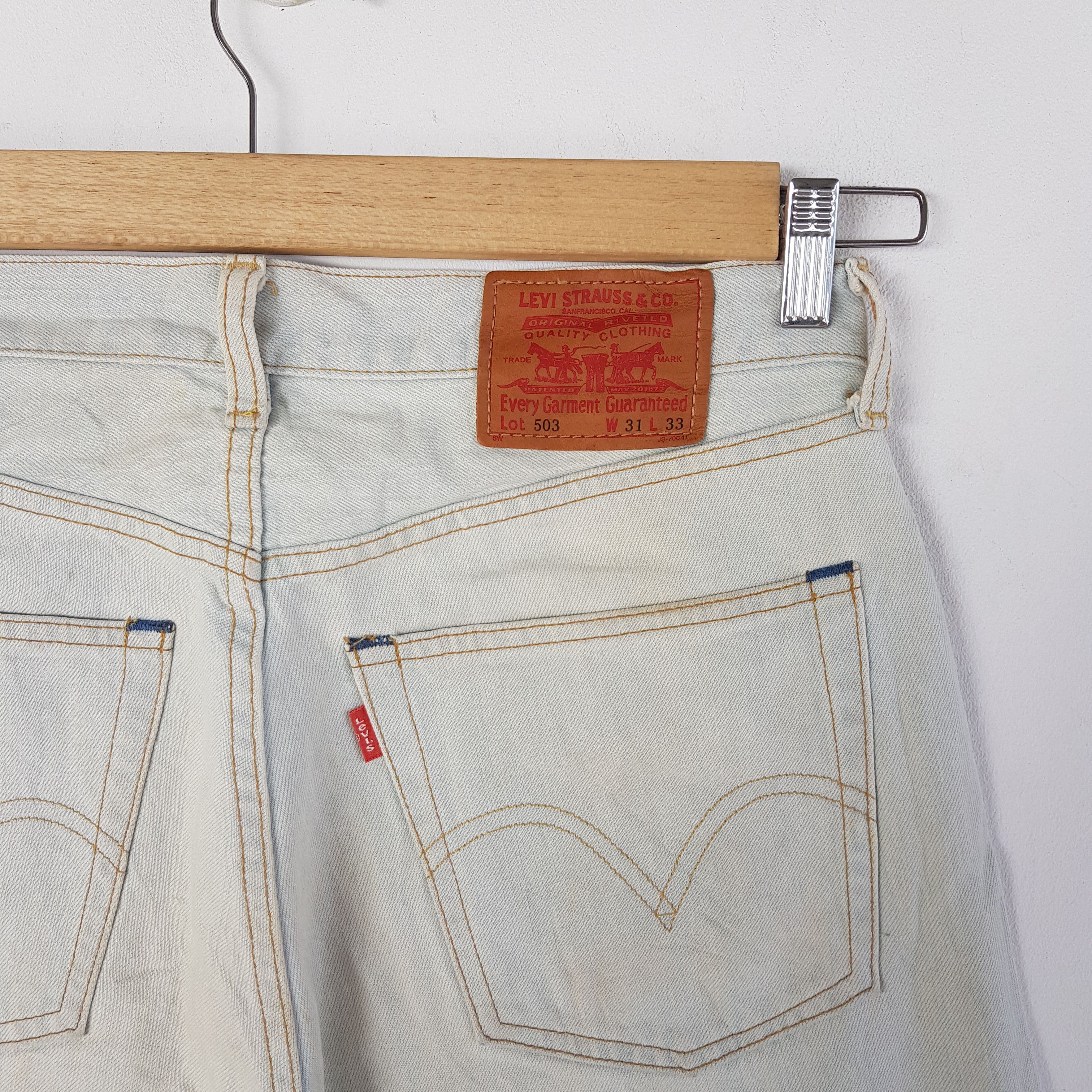 Levi's Vintage Levi's Dirty Light Wash Jeans Levis 503 Denim Pants Size US 30 / EU 46 - 6 Thumbnail