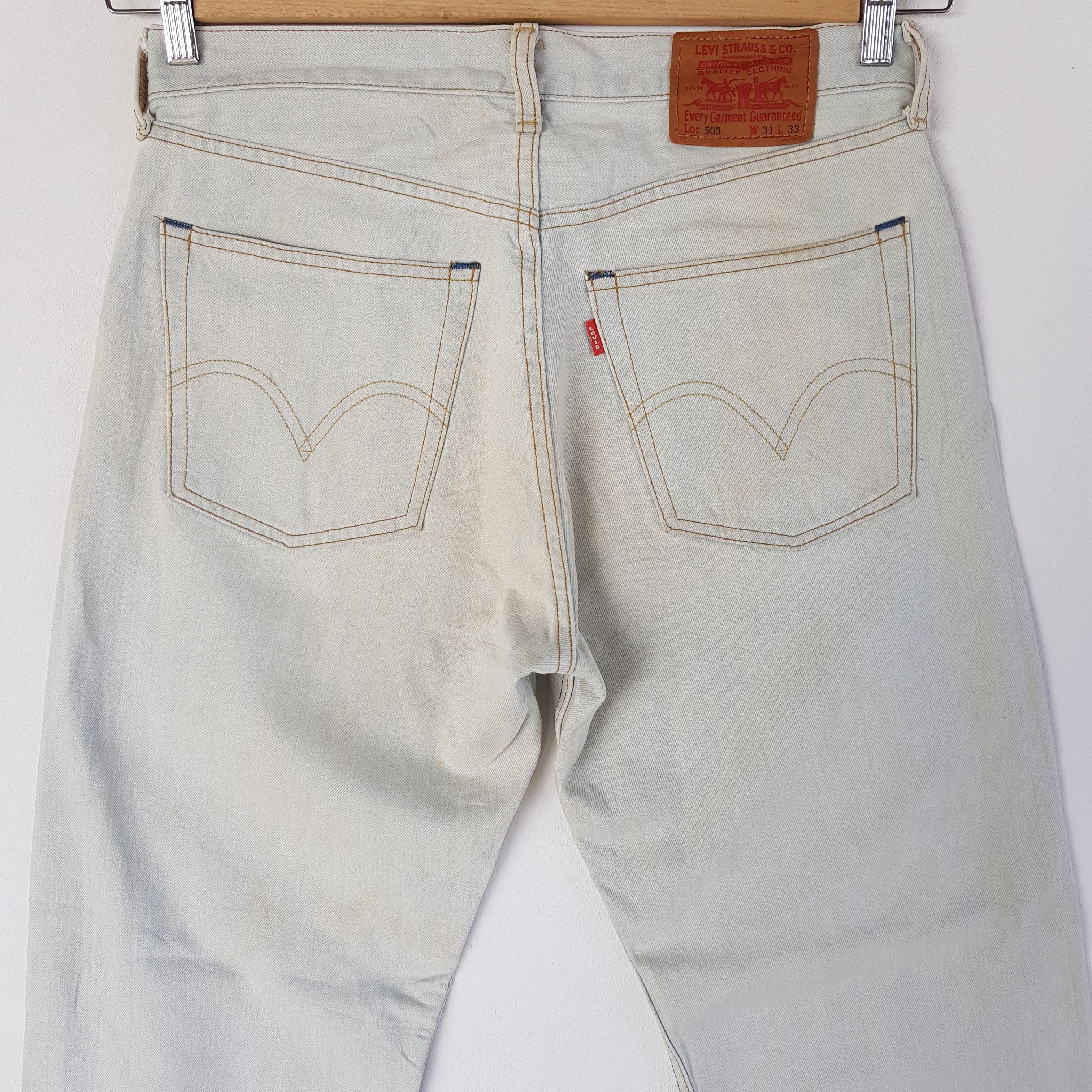 Levi's Vintage Levi's Dirty Light Wash Jeans Levis 503 Denim Pants Size US 30 / EU 46 - 5 Thumbnail