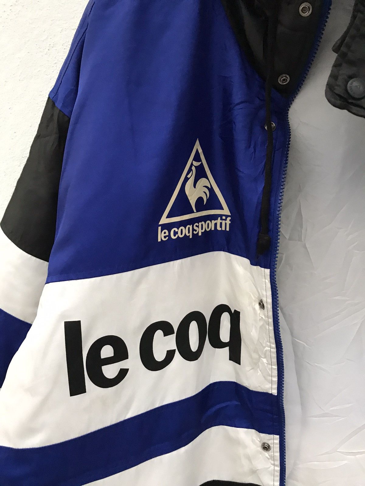 Le Coq Sportif × Vintage Le Coq Sportif Hooded Long Jackets Size US L / EU 52-54 / 3 - 5 Thumbnail