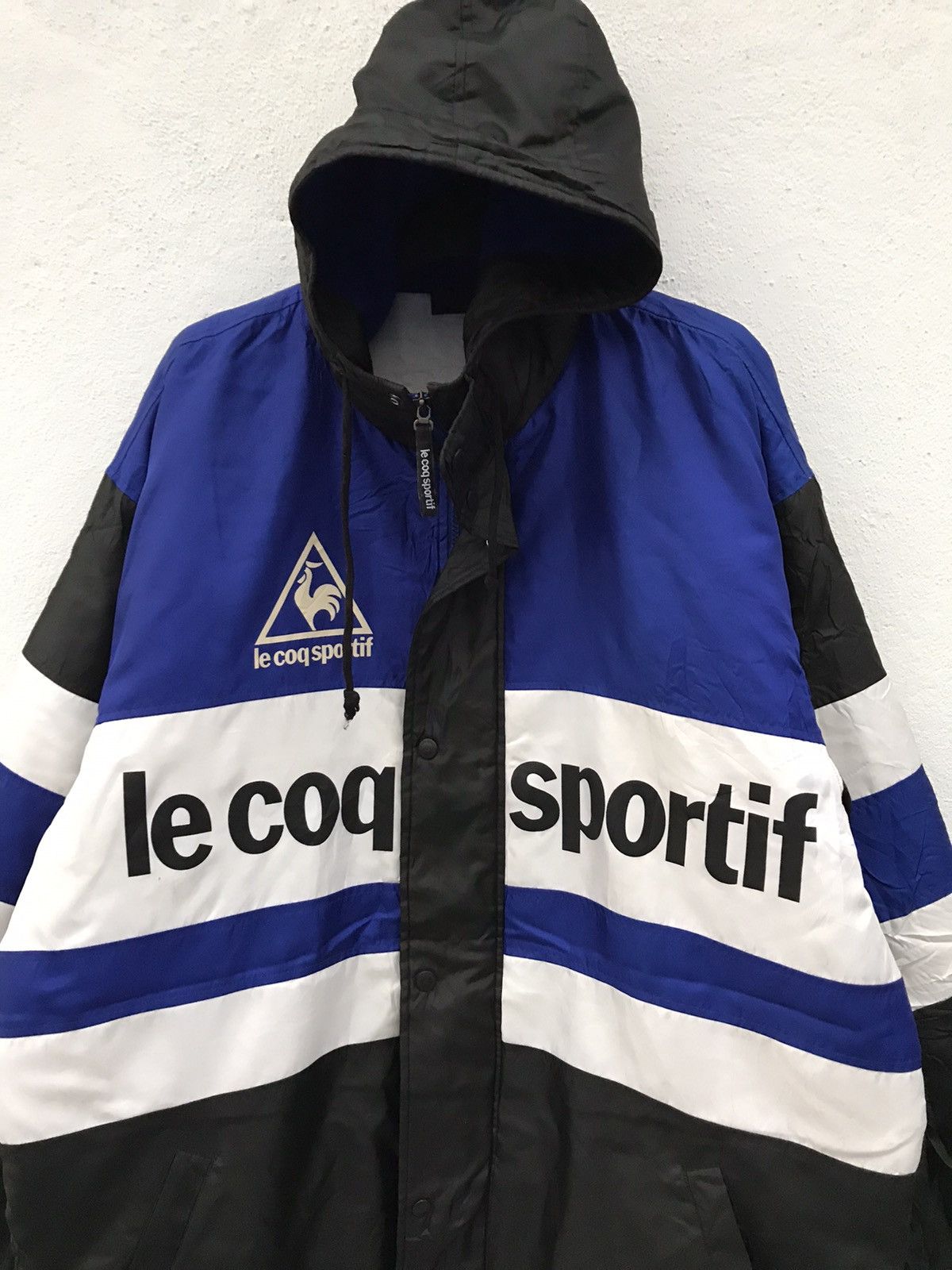 Le Coq Sportif × Vintage Le Coq Sportif Hooded Long Jackets Size US L / EU 52-54 / 3 - 3 Thumbnail