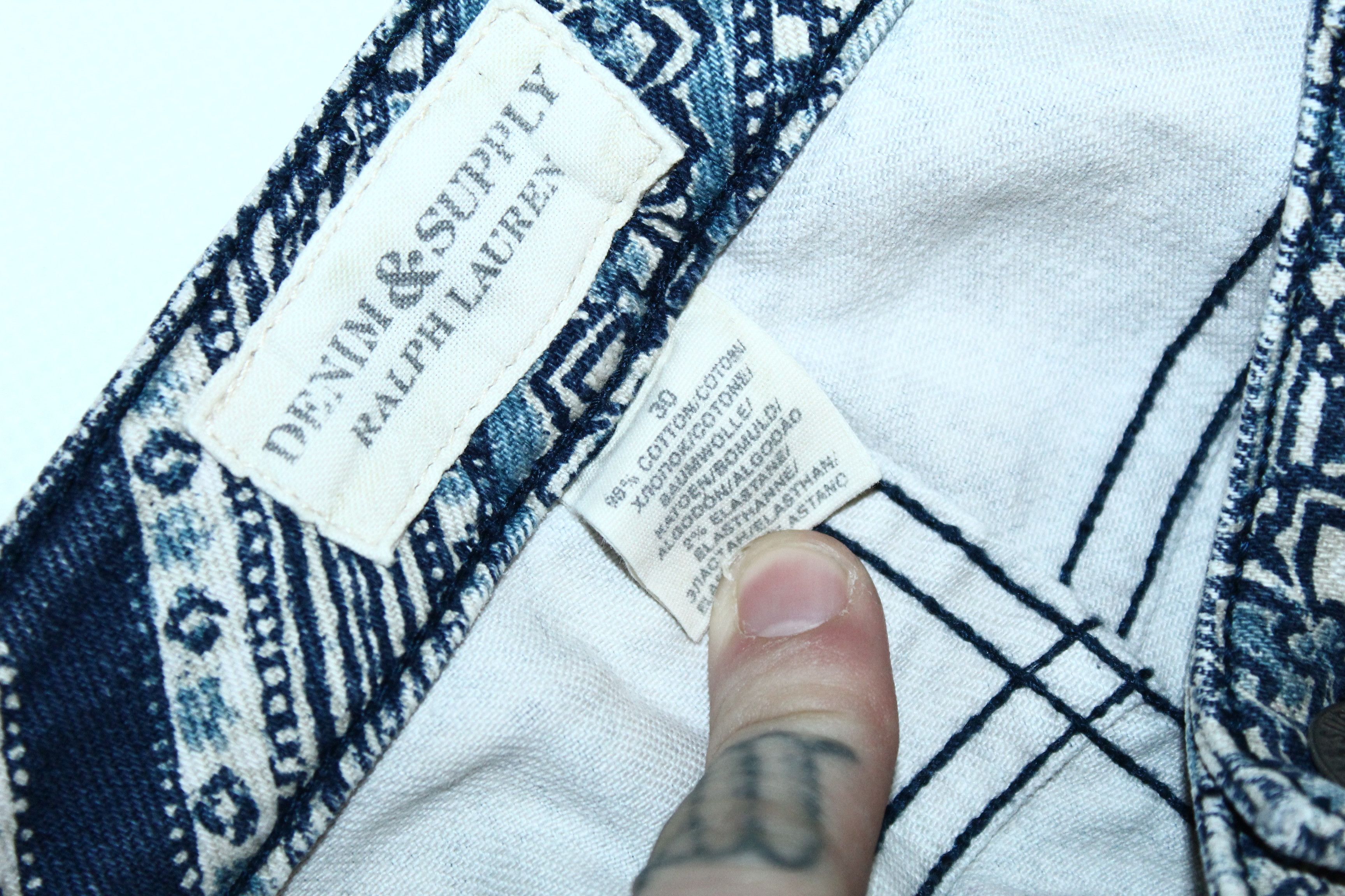 Denim & Supply Ralph Lauren Denim & Supply Bandana Print Skinny Stretch Denim Pants Size US 30 / EU 46 - 6 Thumbnail