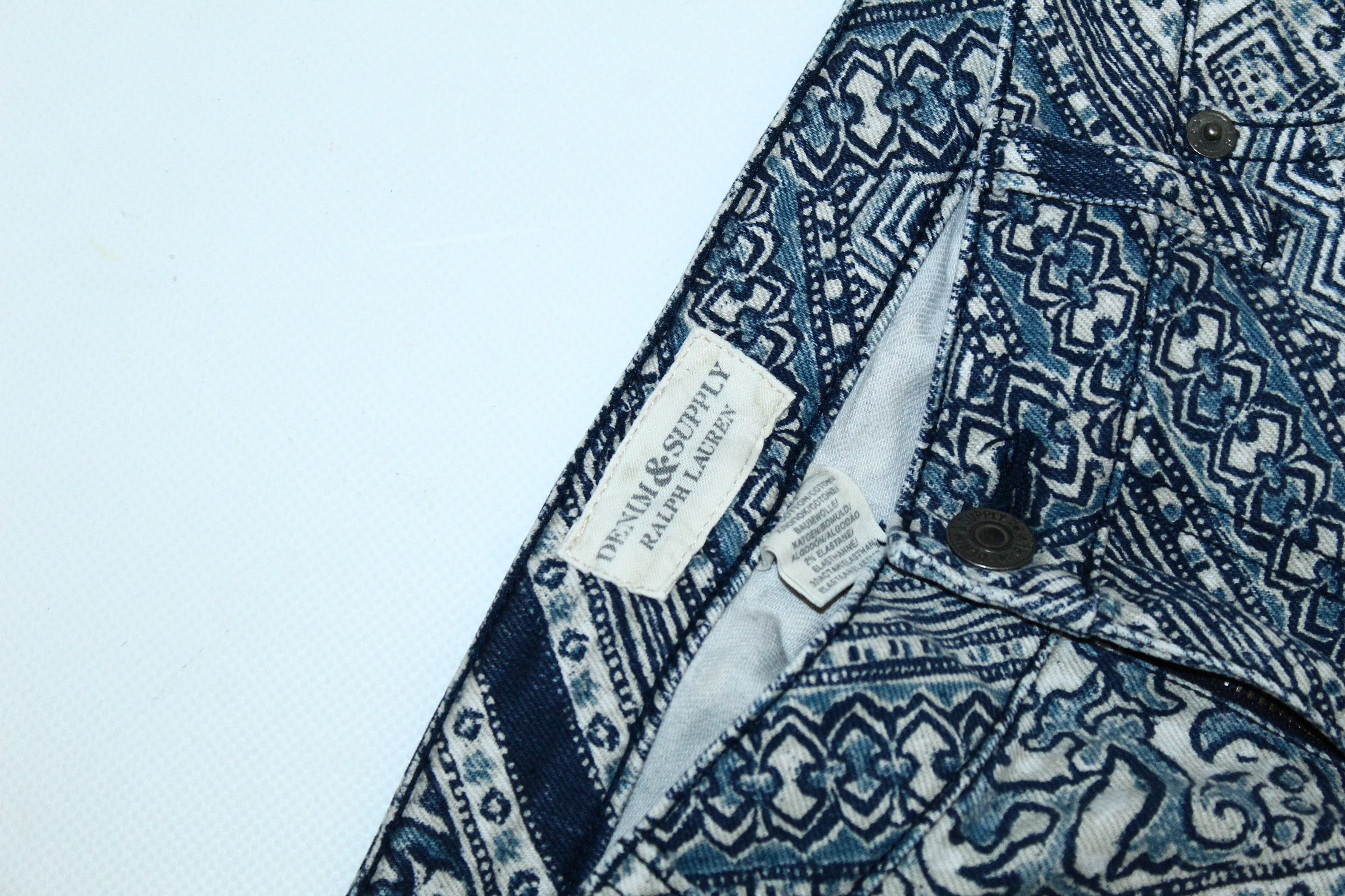 Denim & Supply Ralph Lauren Denim & Supply Bandana Print Skinny Stretch Denim Pants Size US 30 / EU 46 - 5 Thumbnail