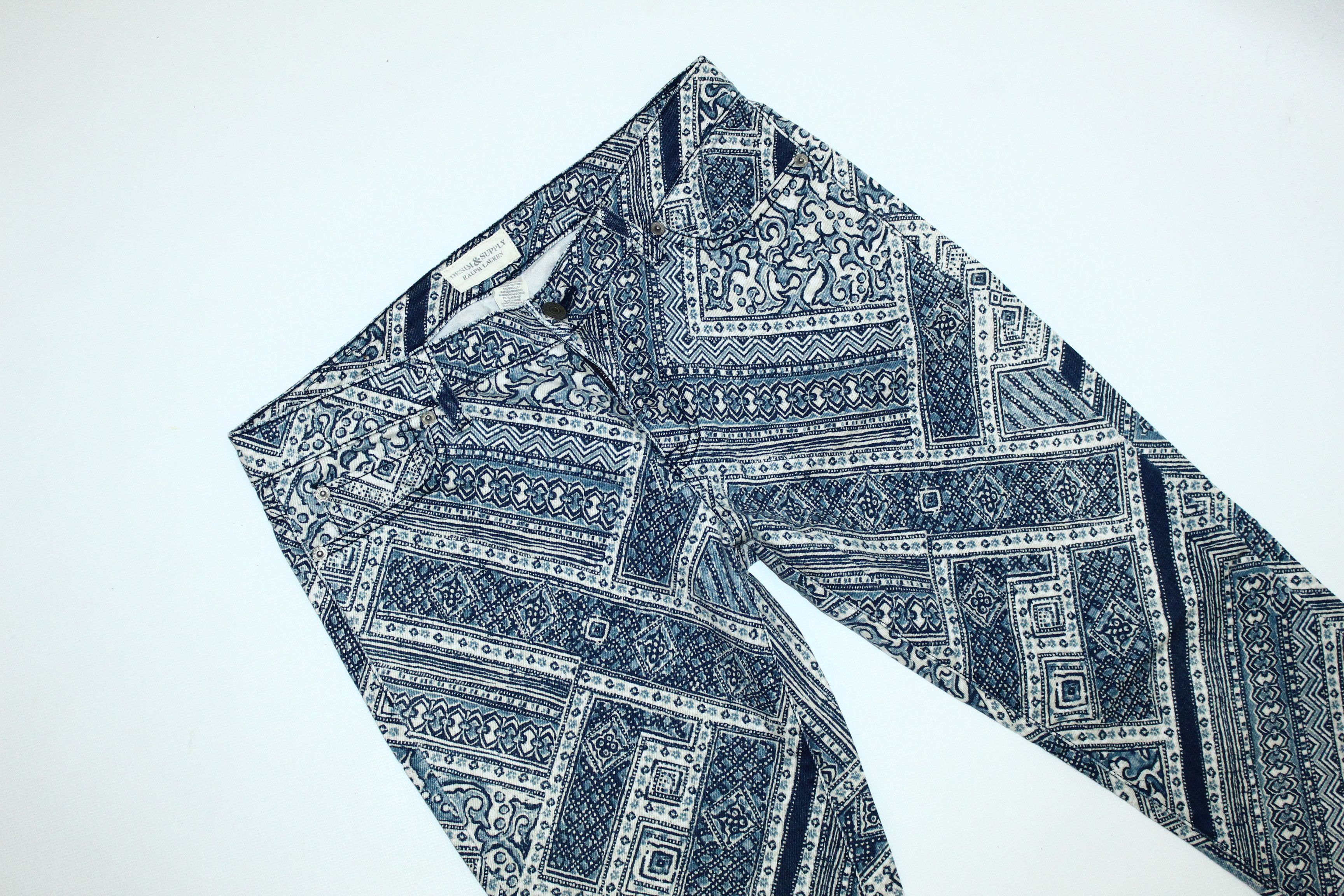 Denim & Supply Ralph Lauren Denim & Supply Bandana Print Skinny Stretch Denim Pants Size US 30 / EU 46 - 4 Thumbnail