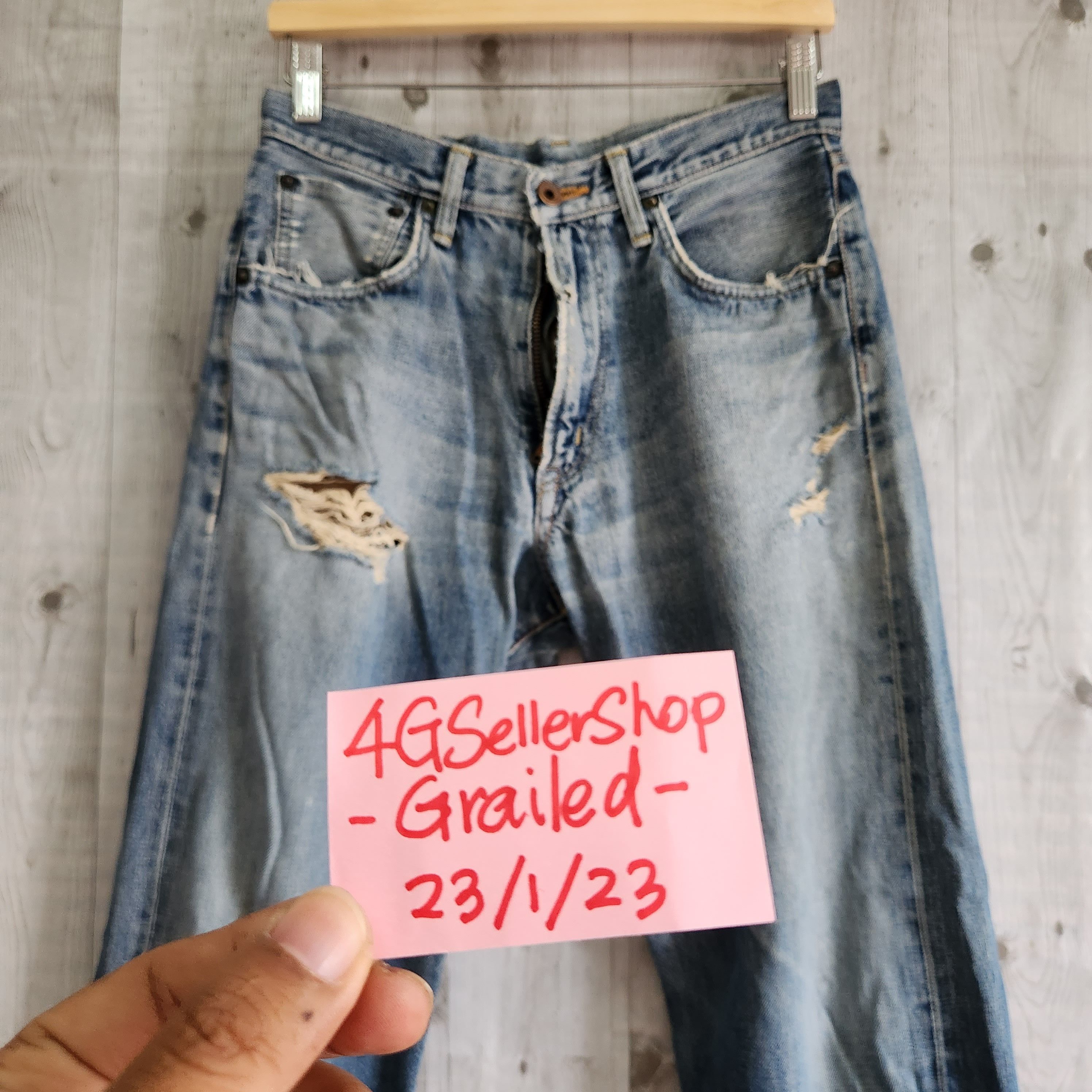 Edwin Vintage Distressed Edwin Redline Selvedge Jeans Size US 30 / EU 46 - 21 Thumbnail