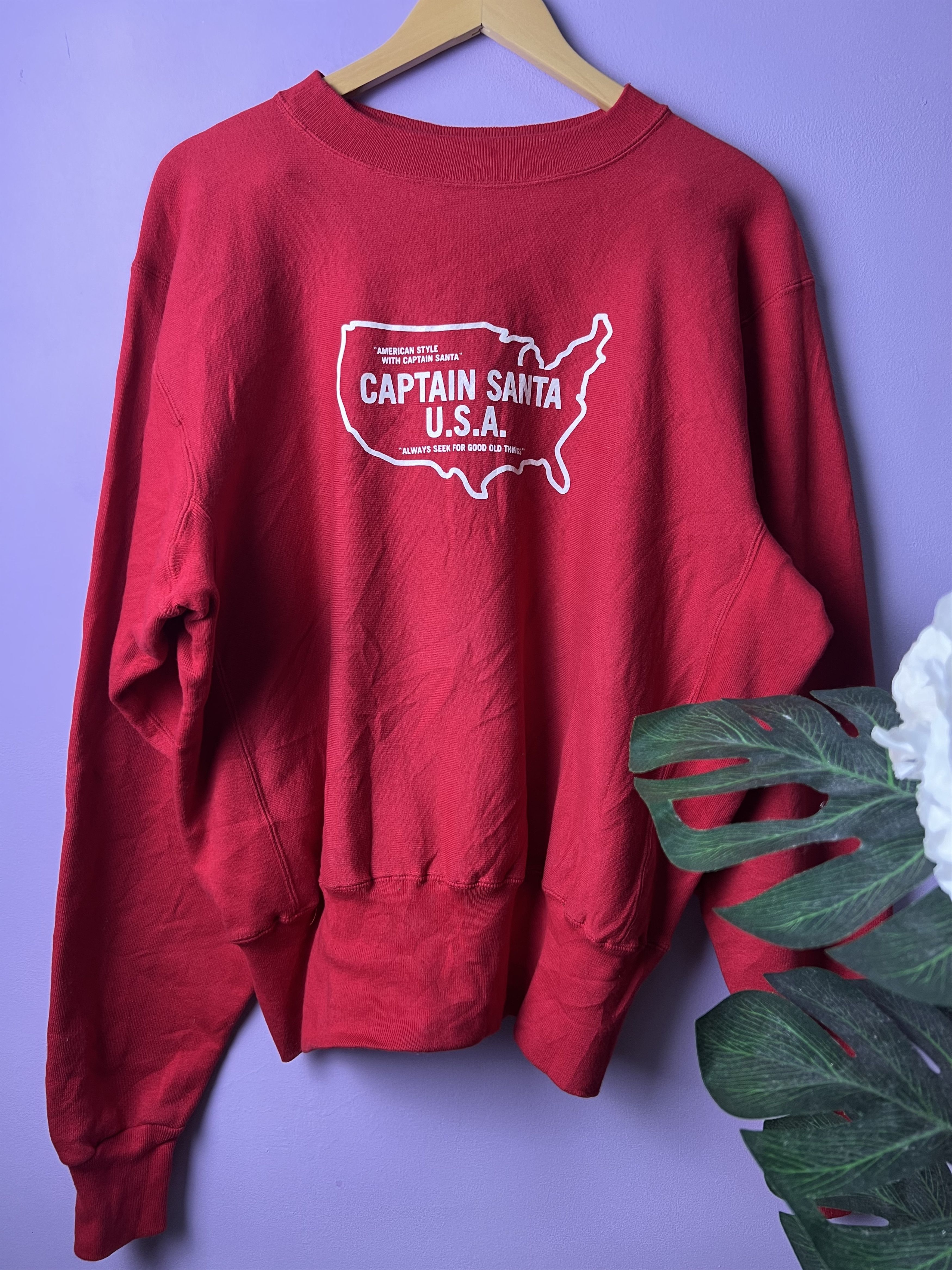 Captain Santors 🔥Vintage Red Captain Santa Sweatshirts Size US XL / EU 56 / 4 - 2 Thumbnail