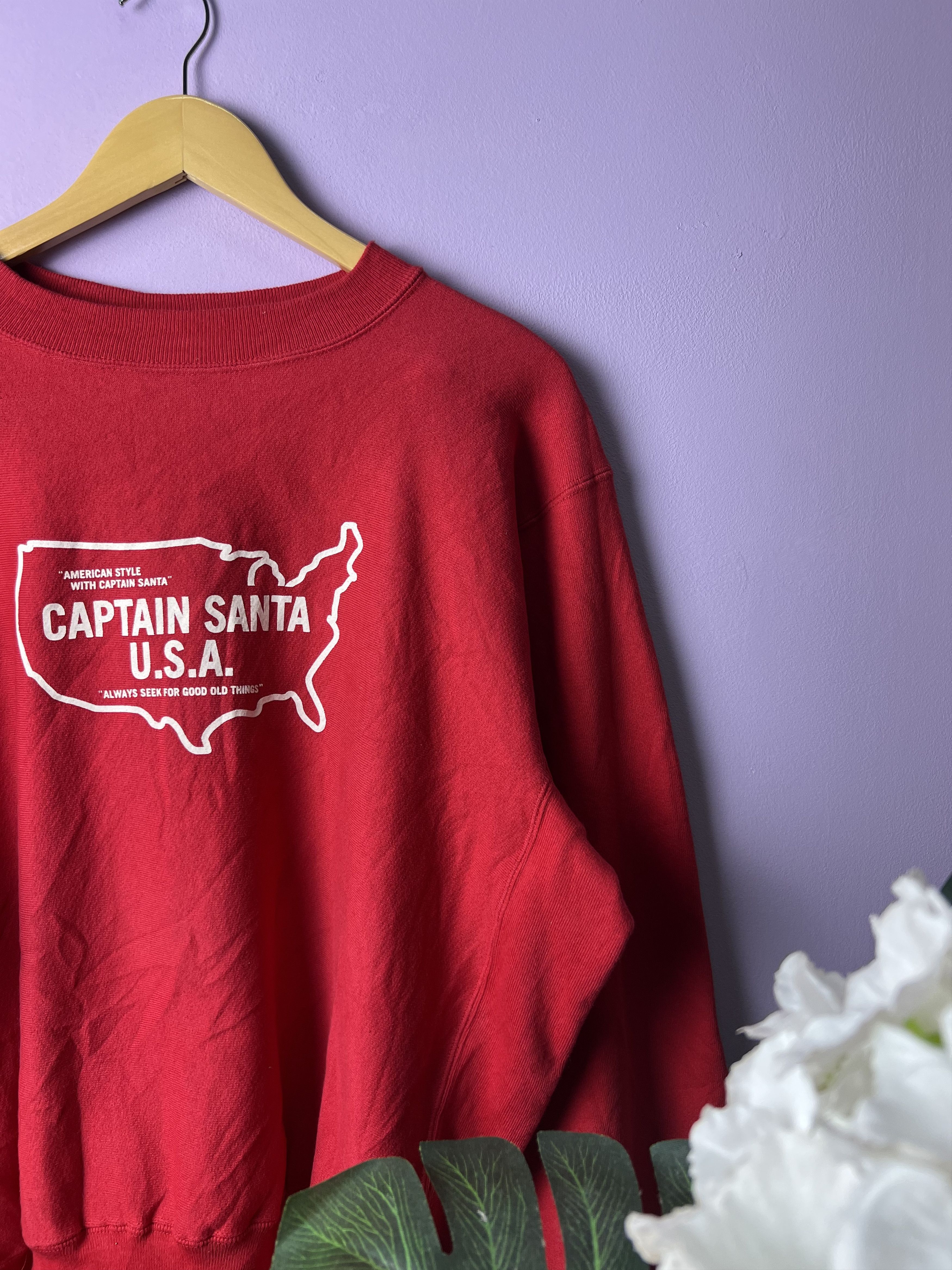 Captain Santors 🔥Vintage Red Captain Santa Sweatshirts Size US XL / EU 56 / 4 - 5 Thumbnail