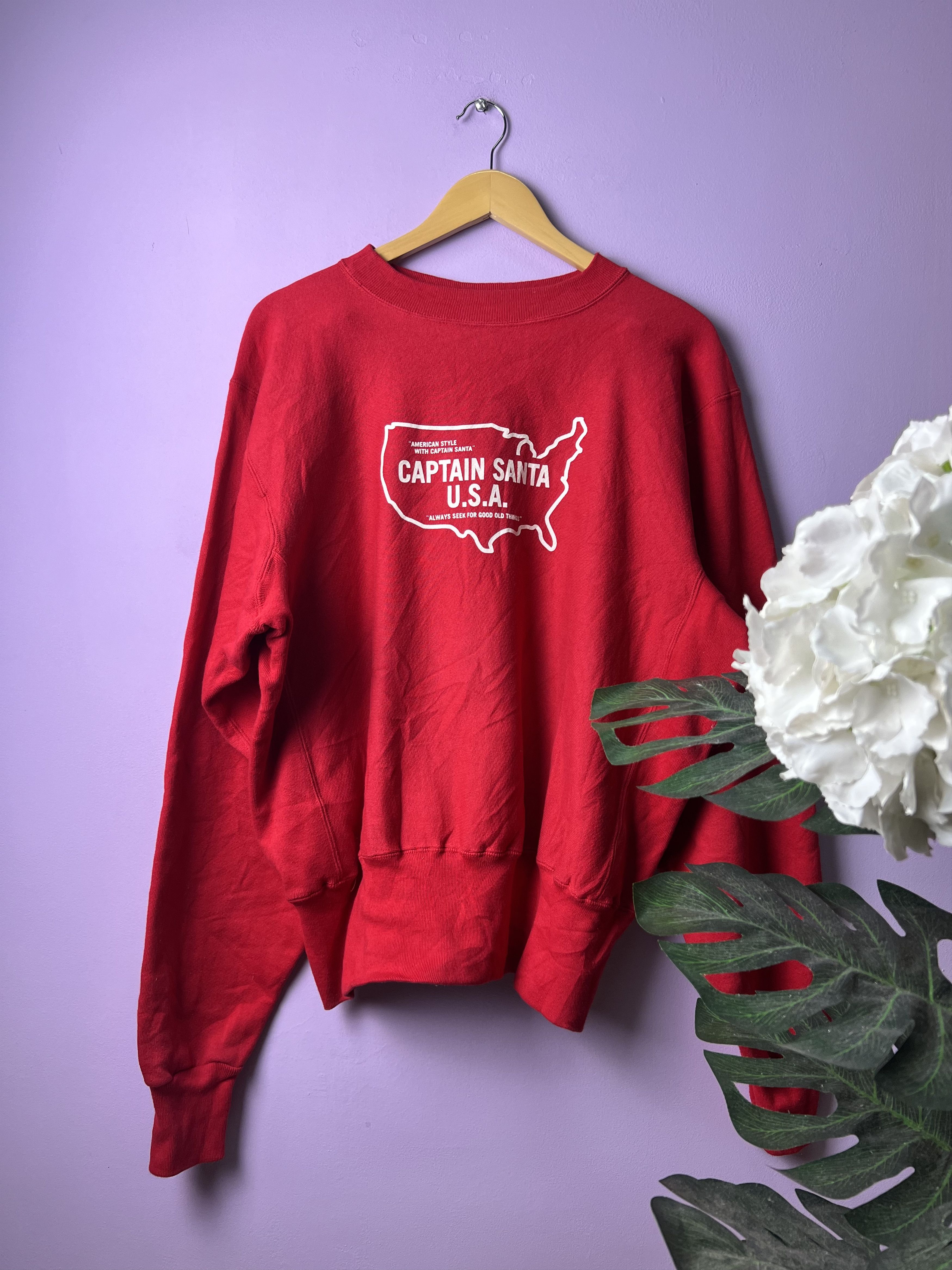 Captain Santors 🔥Vintage Red Captain Santa Sweatshirts Size US XL / EU 56 / 4 - 1 Thumbnail
