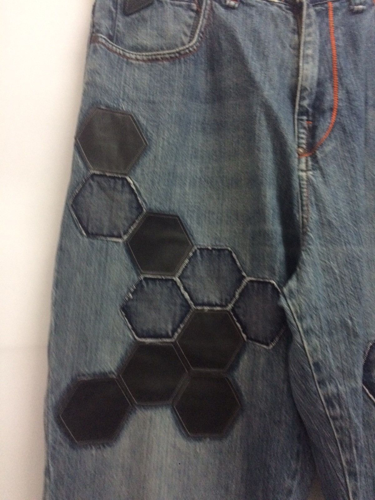 Akademiks × Japanese Brand BAGGY💀Akademiks denim jeans patchwork punk pants Size US 33 - 5 Thumbnail