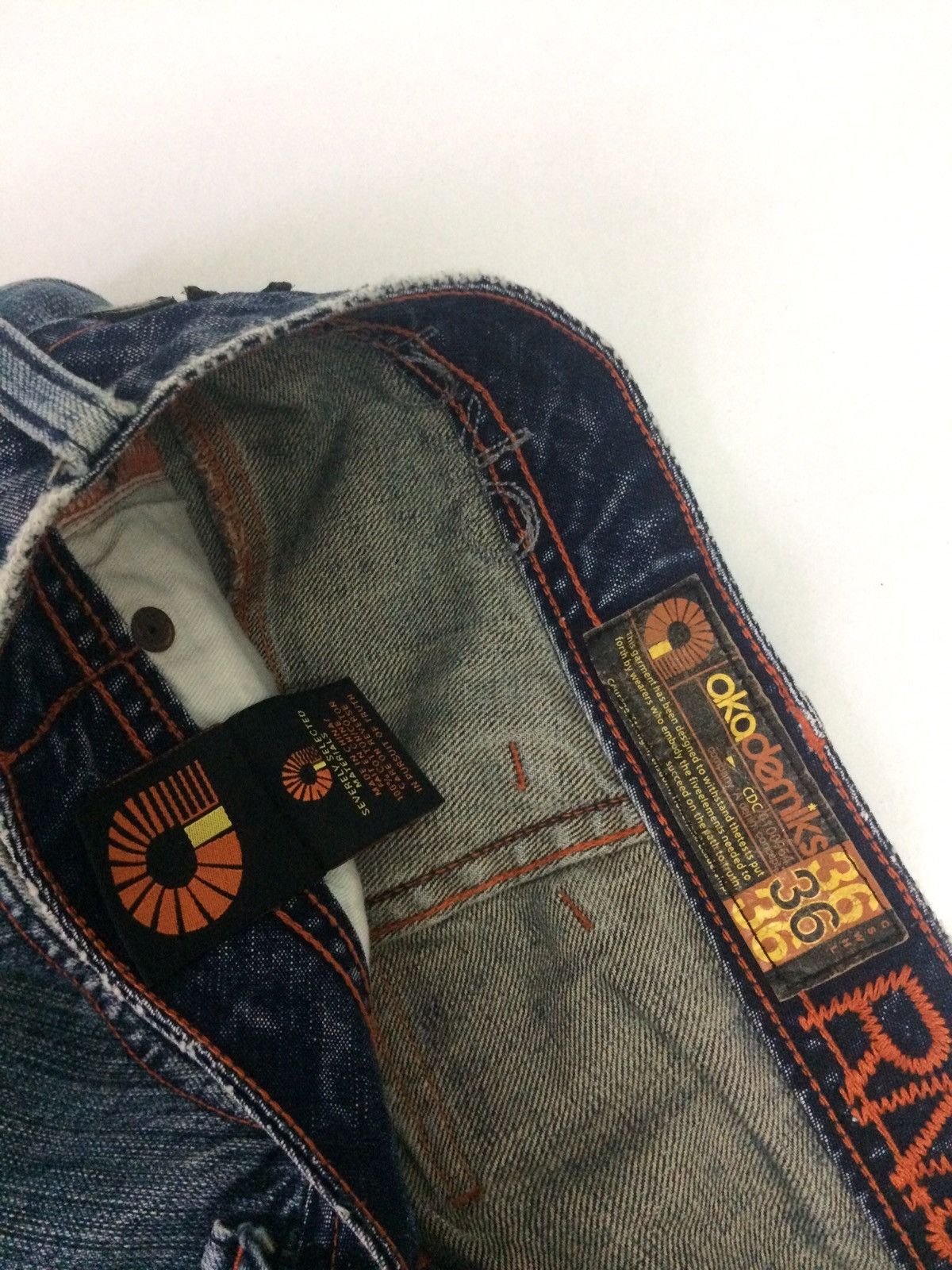 Akademiks × Japanese Brand BAGGY💀Akademiks denim jeans patchwork punk pants Size US 33 - 11 Thumbnail