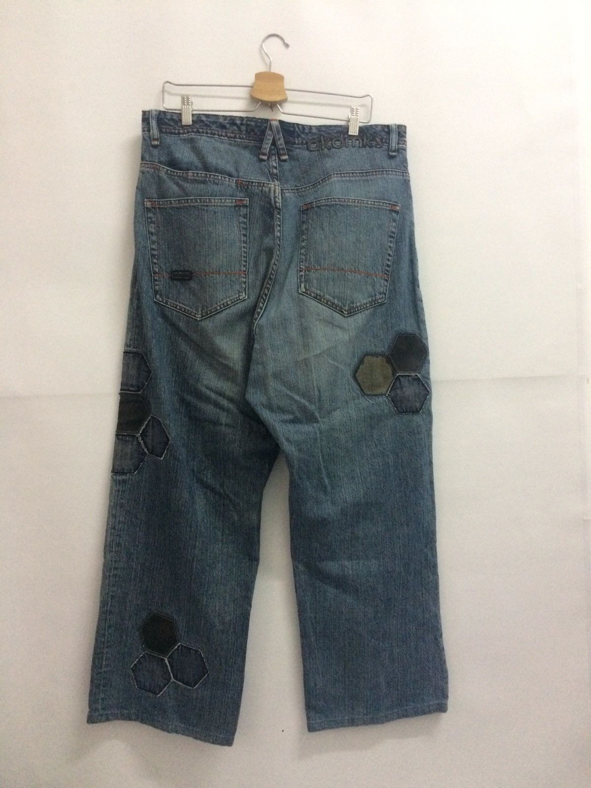 Akademiks × Japanese Brand BAGGY💀Akademiks denim jeans patchwork punk pants Size US 33 - 8 Thumbnail