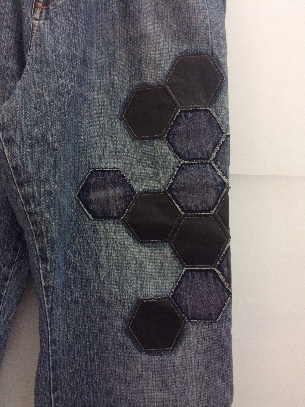 Akademiks × Japanese Brand BAGGY💀Akademiks denim jeans patchwork punk pants Size US 33 - 3 Thumbnail