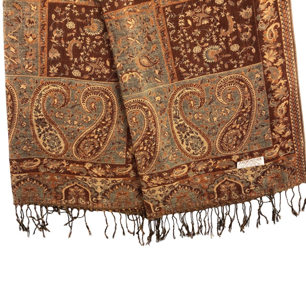 Vintage Vintage PASHMINA Scarves Muffler Paisley Design Size ONE SIZE - 3 Thumbnail