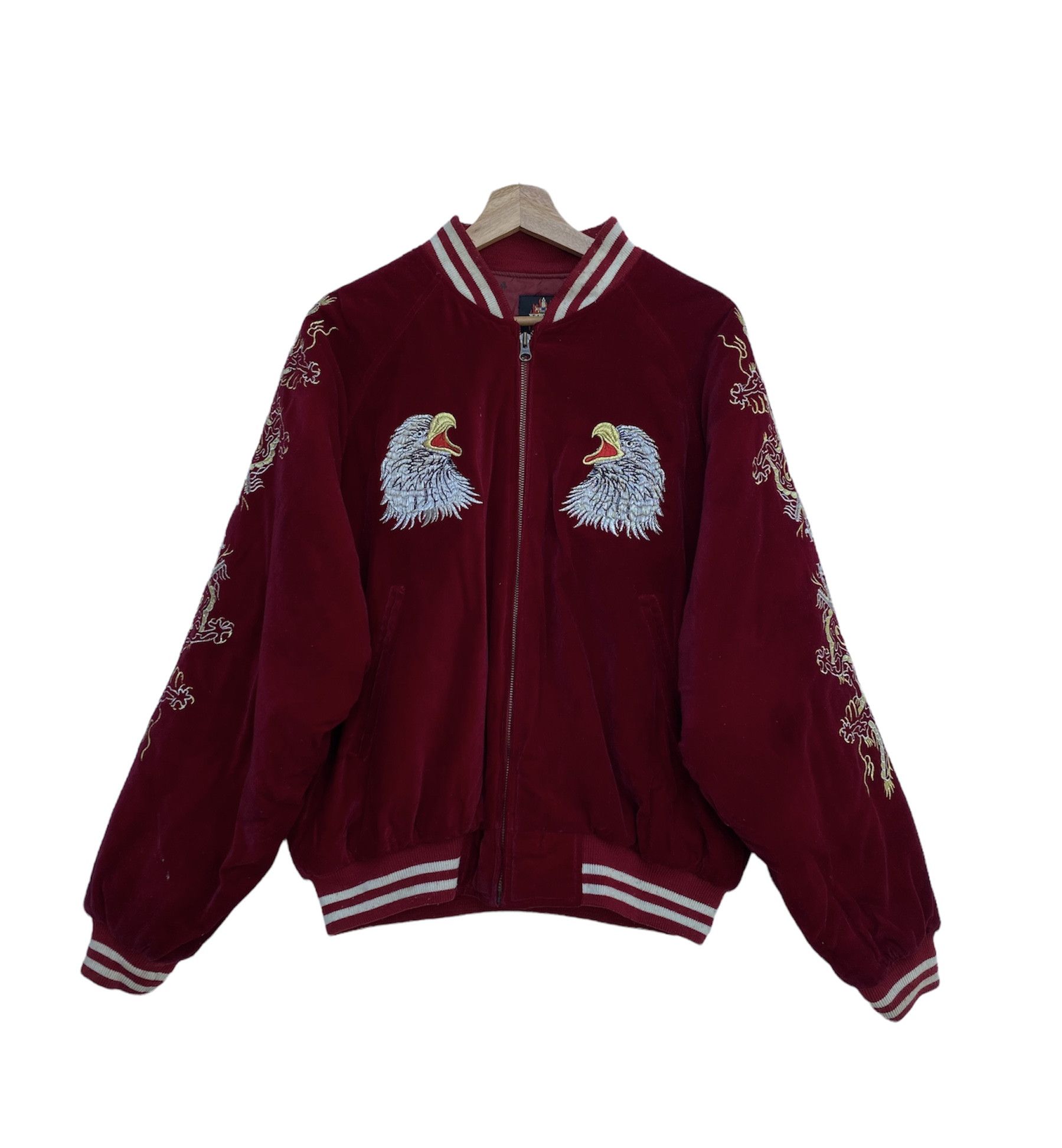 Other VINTAGE SUKAJAN VELVET JACKET DRAGON YAKUZA STYLE Size US M / EU 48-50 / 2 - 2 Thumbnail