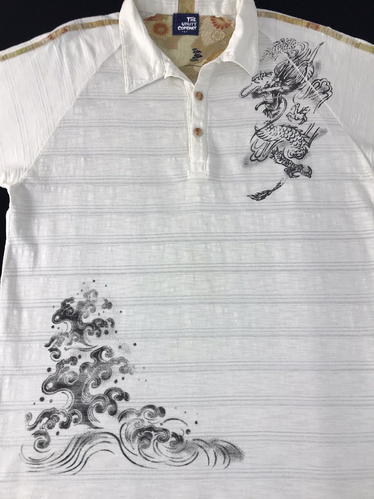 Japanese Brand Vintage The Utility Company Dragon Striped Tee Size US L / EU 52-54 / 3 - 3 Thumbnail