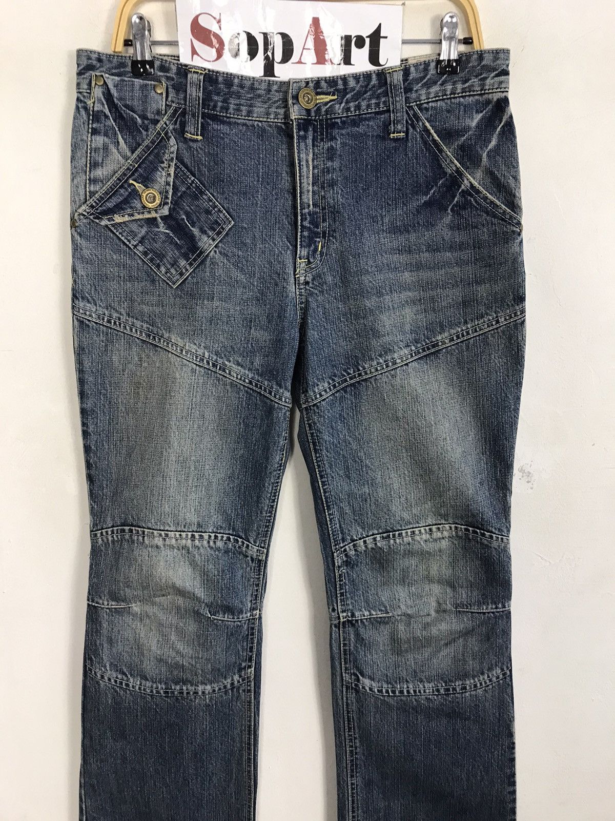 Japanese Brand × Vintage Vintage Kissmark Established 1997 Pocket Design Jeans Size US 33 - 3 Thumbnail